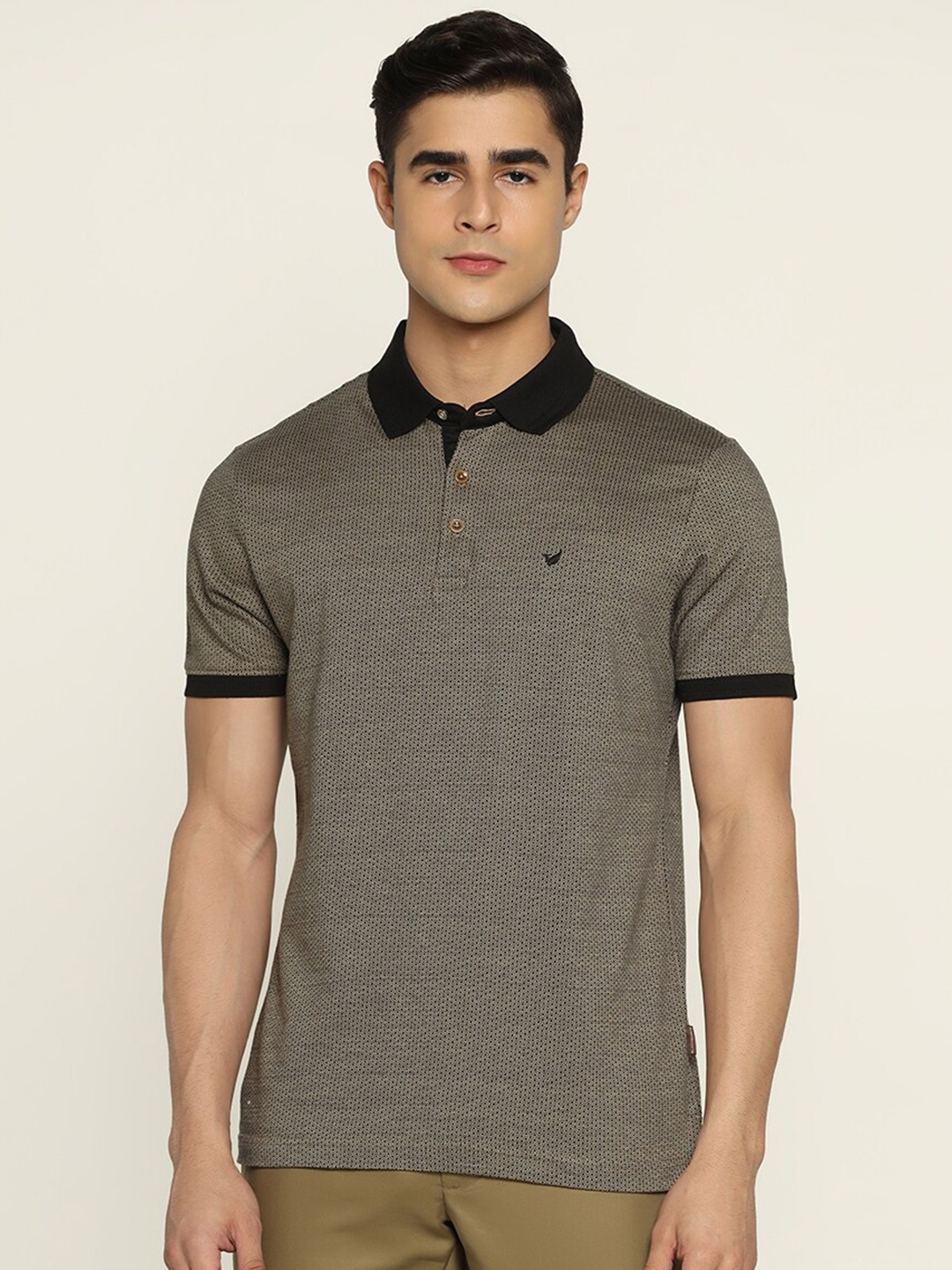 

Blackberrys Polo Collar Slim Fit Pure Cotton T-shirt, Beige
