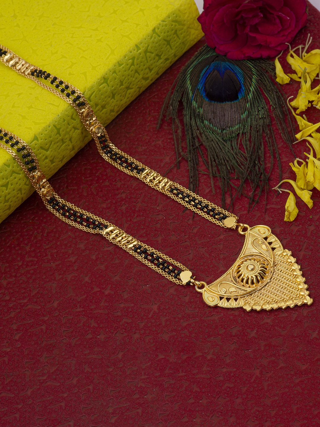 

Ramdev Art Fashion Jwellery Gold-Plated Beaded Mangalsutra