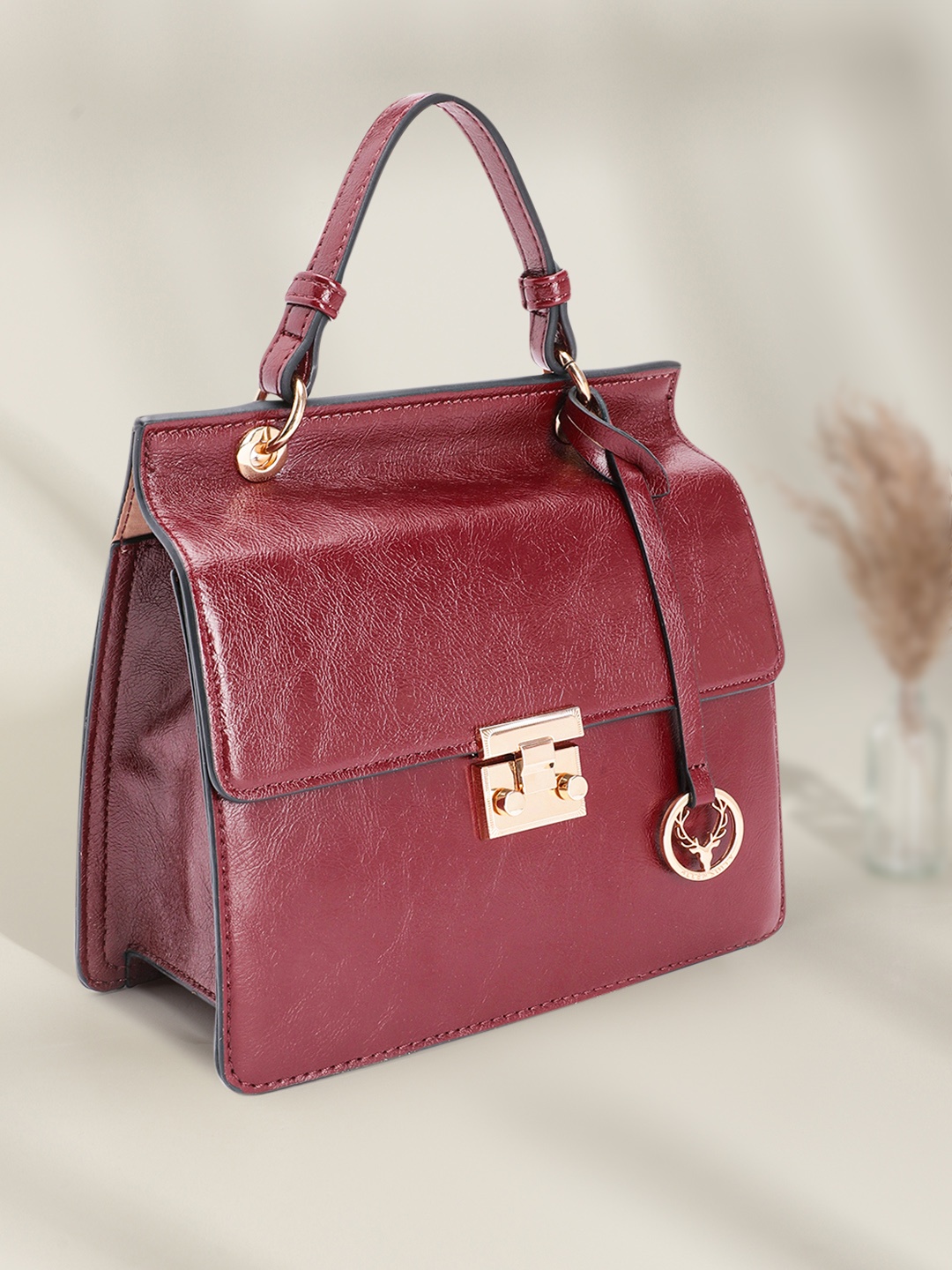 

Allen Solly Satchel, Burgundy