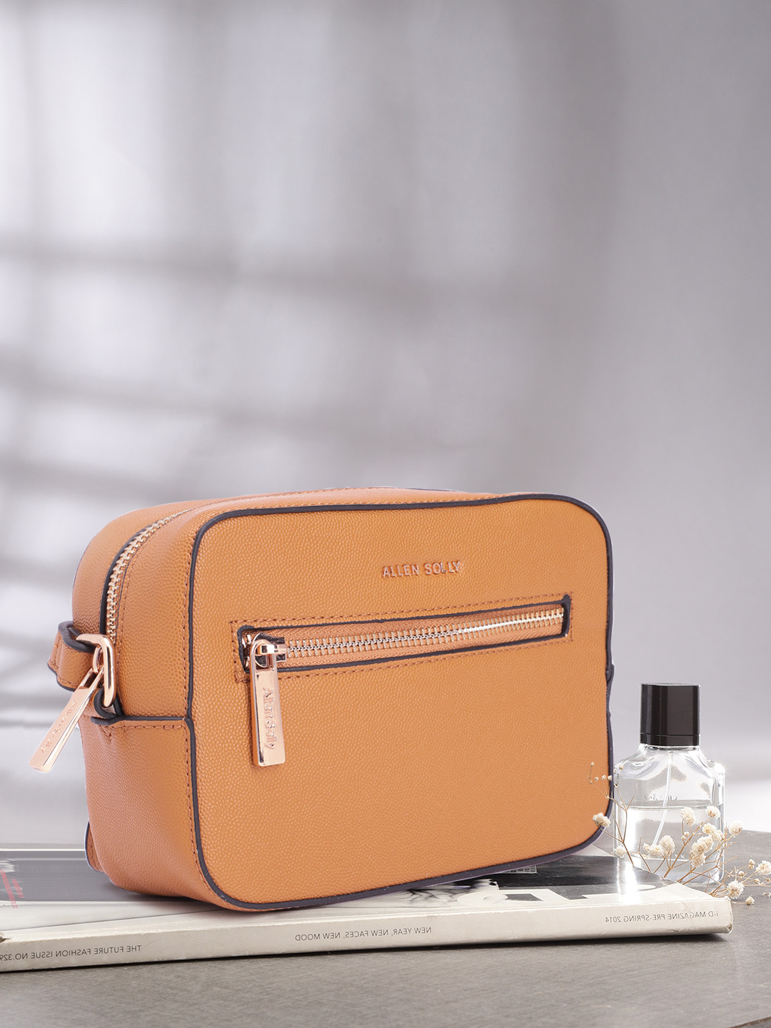 

Allen Solly Women Solid Sling Bag, Mustard