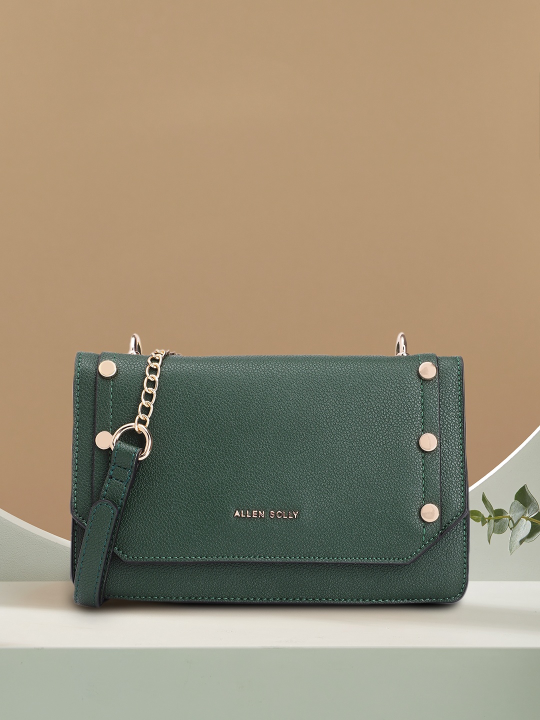 

Allen Solly Textured Sling Bag, Green