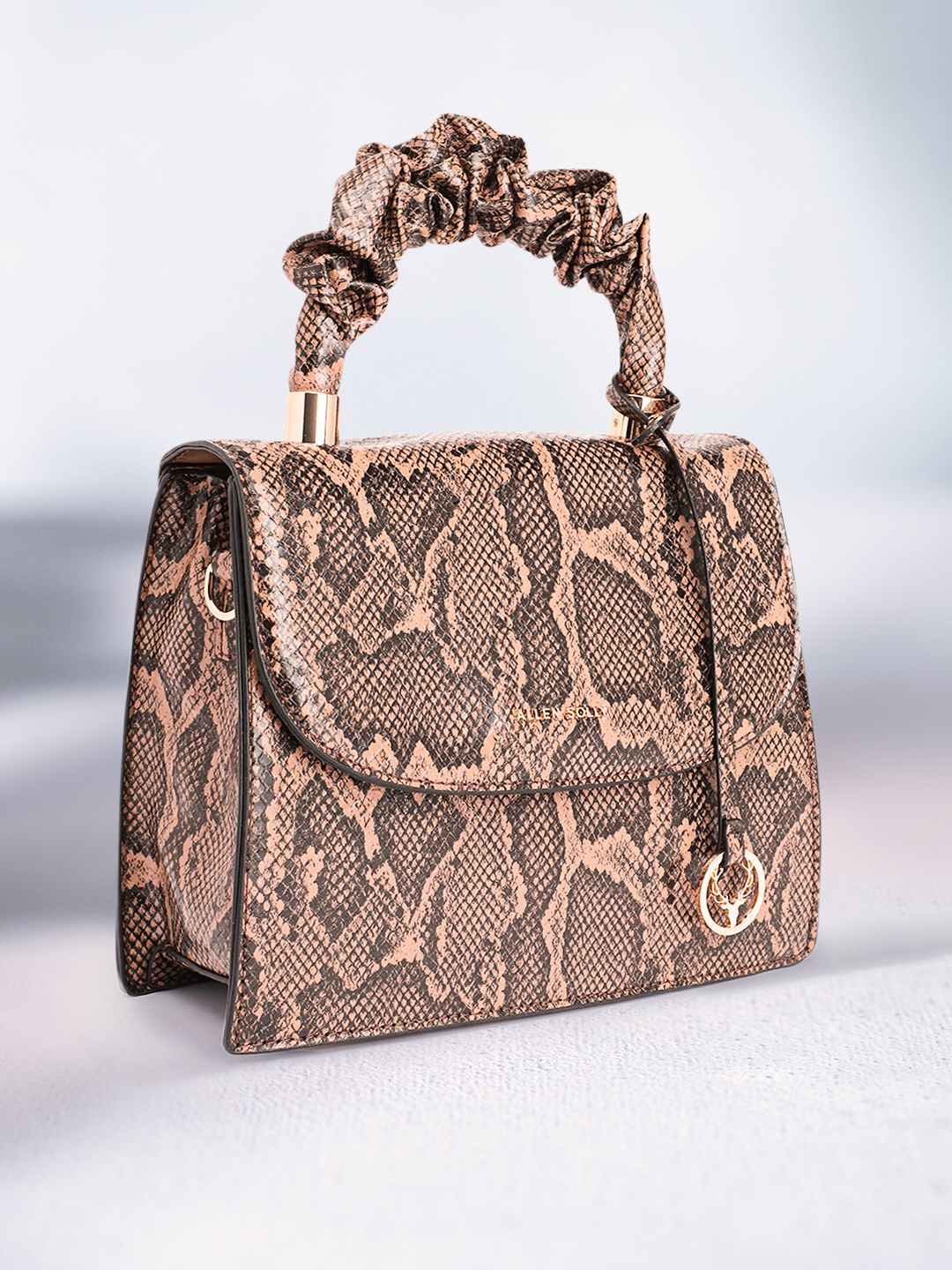 

Allen Solly Women Printed Satchel, Brown