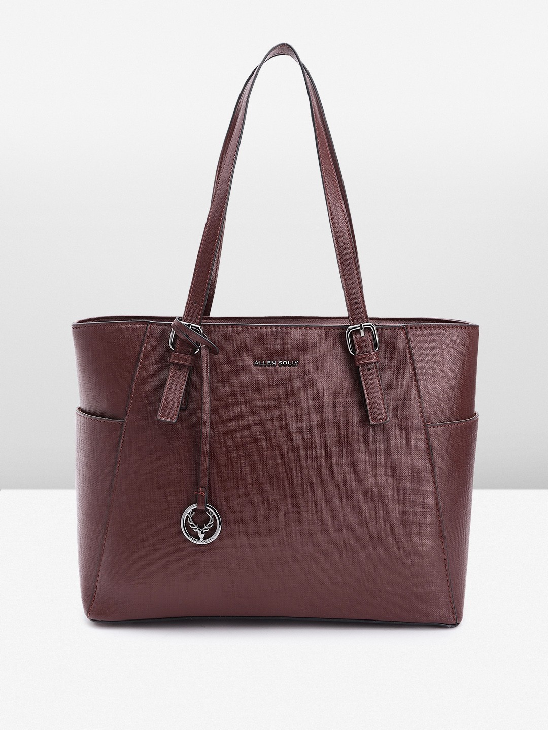

Allen Solly Textured Laptop Shoulder Bag, Burgundy