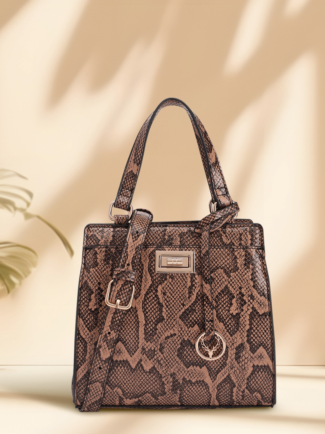 

Allen Solly Women Printed Handheld Bag, Brown
