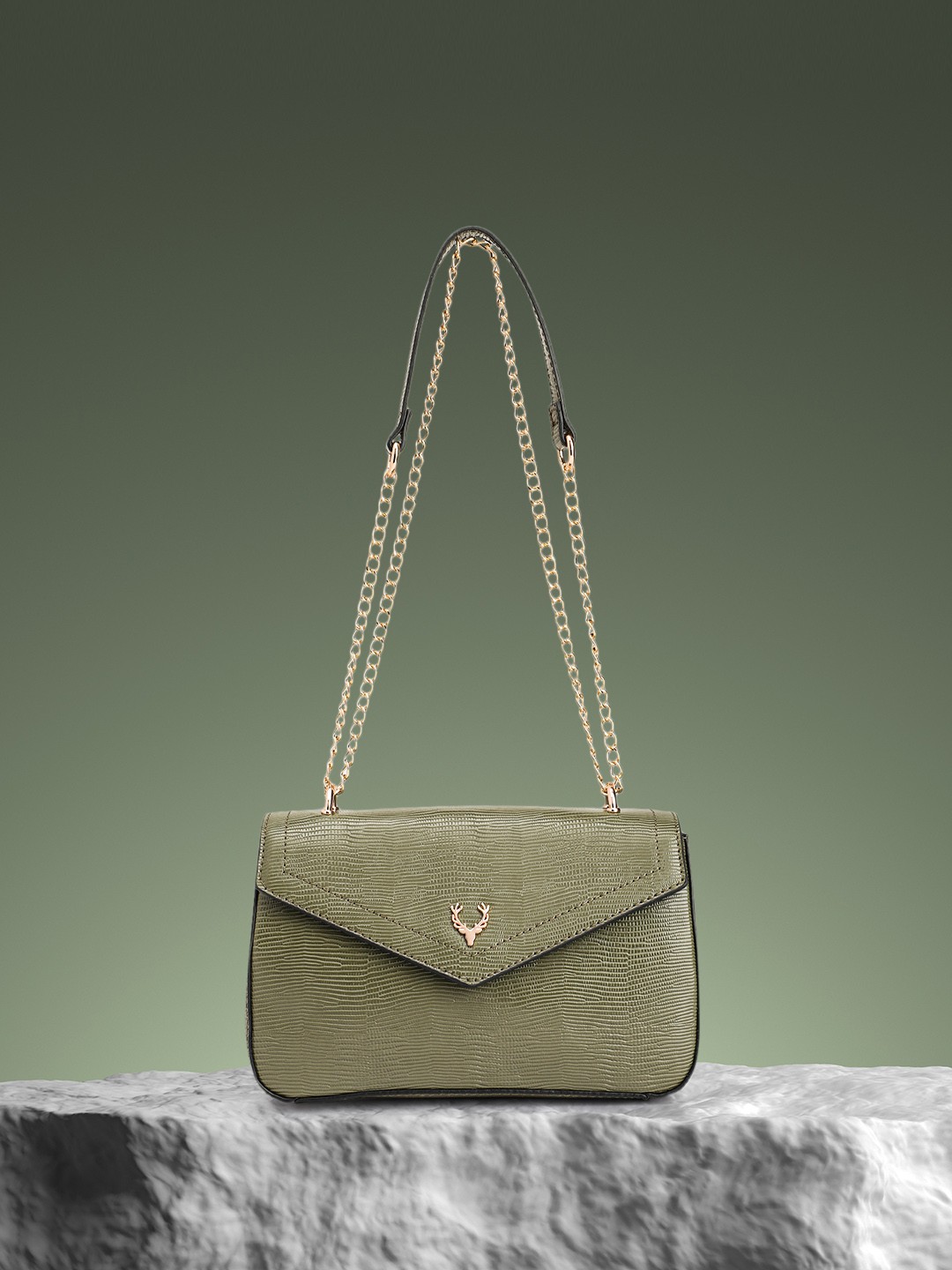 

Allen Solly Women Textured Shoulder Bag, Olive