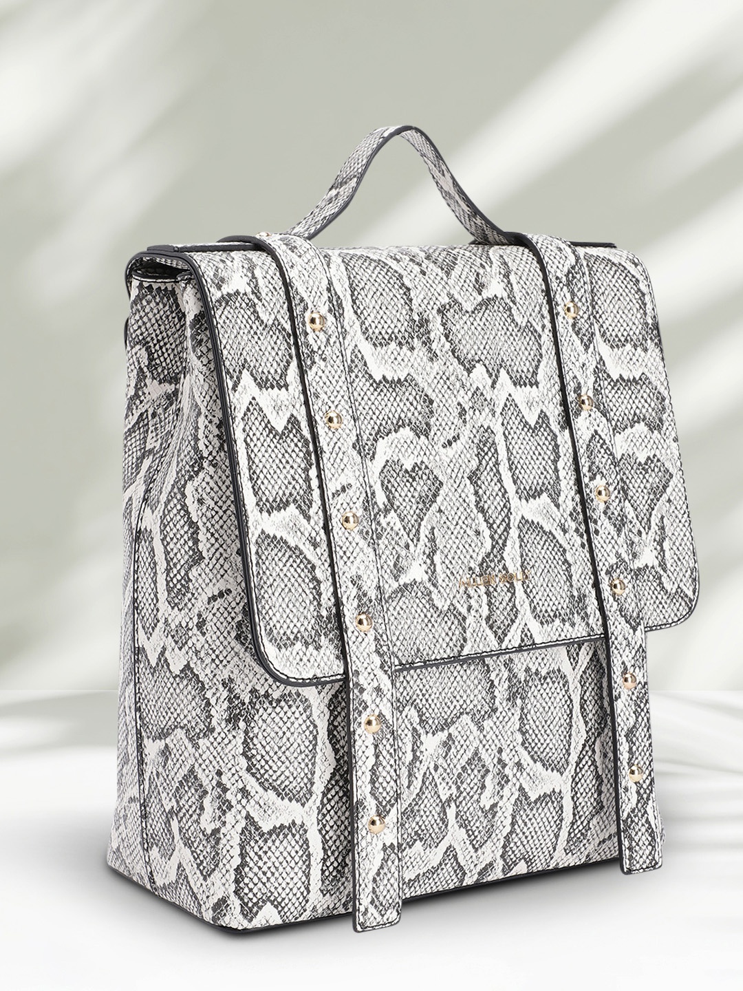 

Allen Solly Python Print Backpack, White