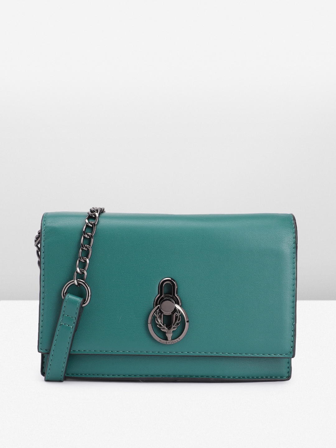 

Allen Solly Structured Sling Bag, Teal