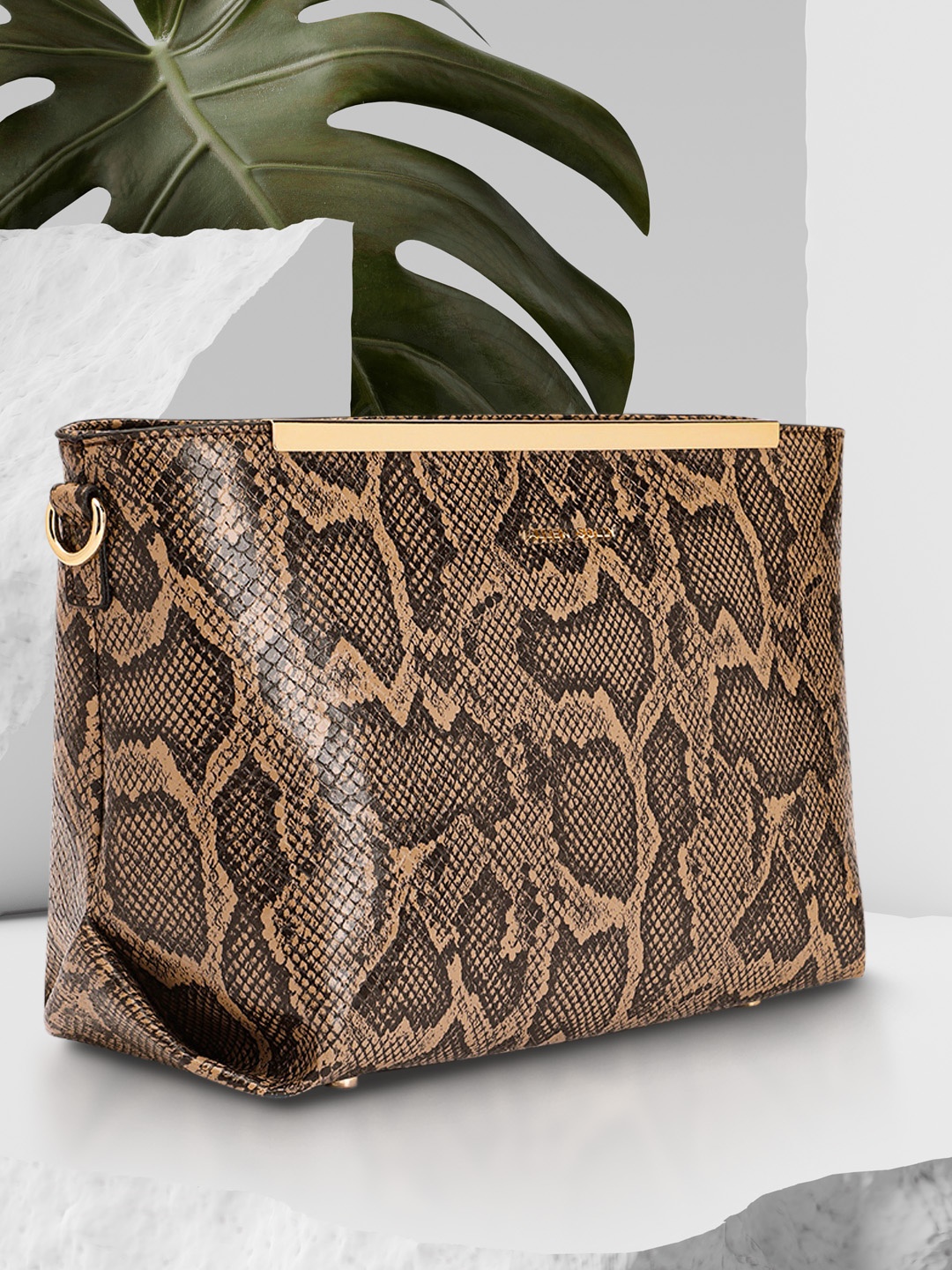 

Allen Solly Women Printed Sling Bag, Brown