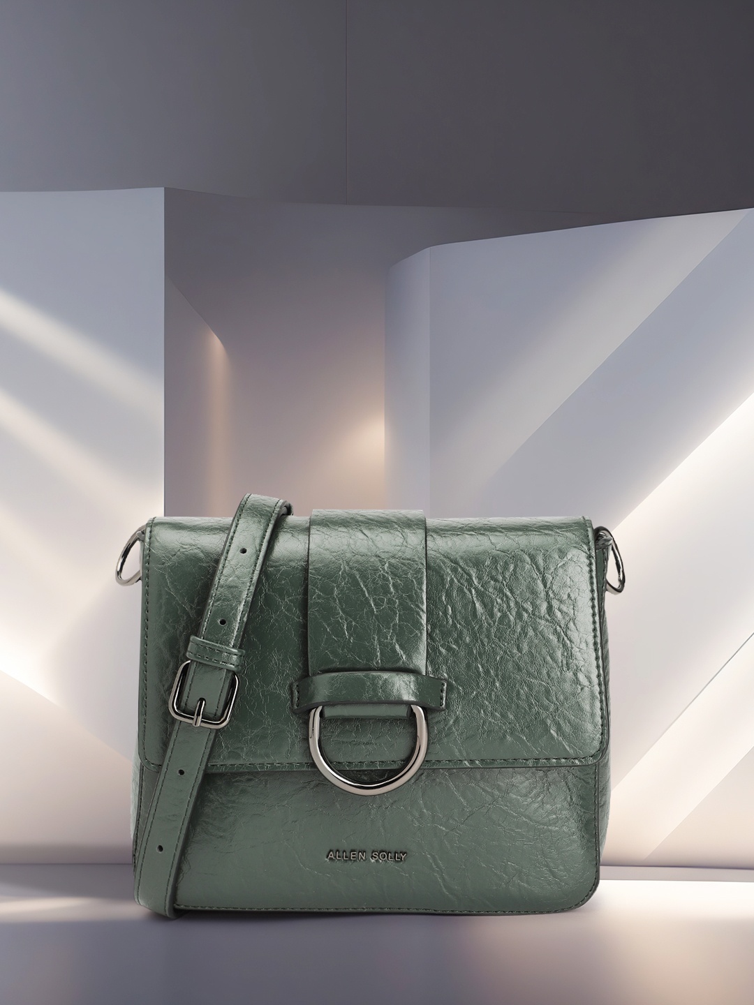 

Allen Solly Textured Sling Bag, Olive