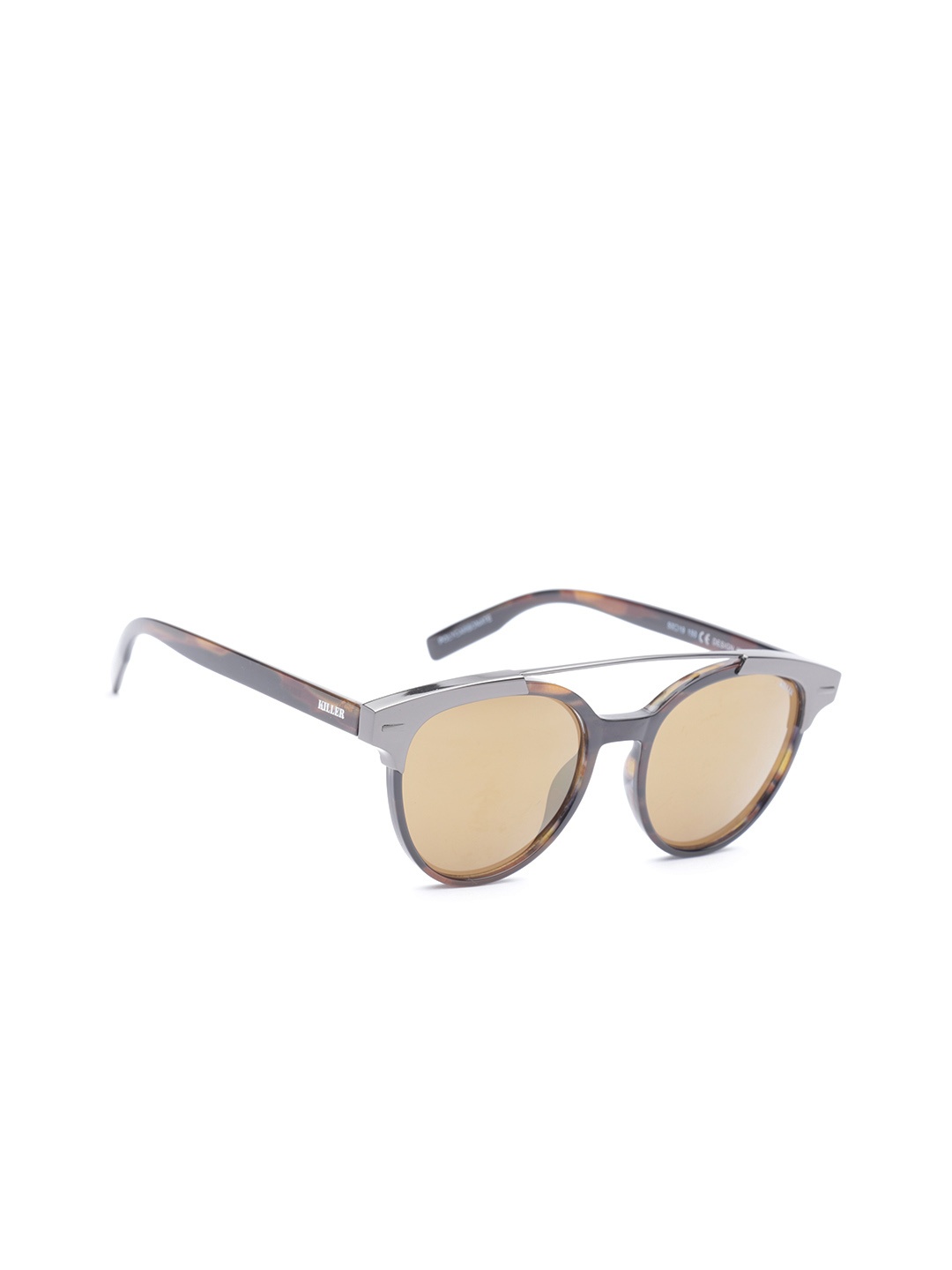 

Killer Unisex Oval Mirrored Sunglasses KL3050BSV C1, Brown