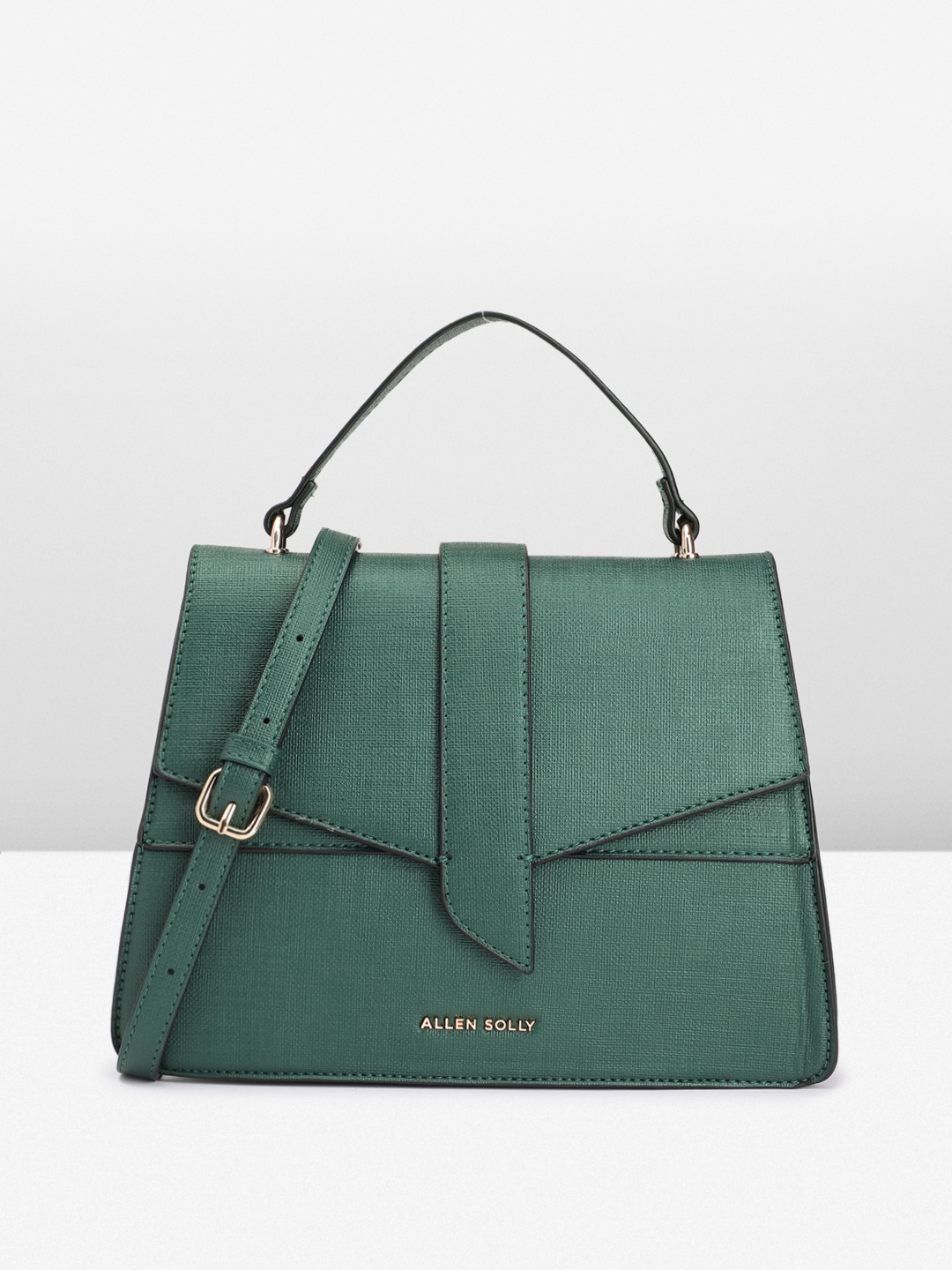 

Allen Solly Abstract Textured Satchel, Green