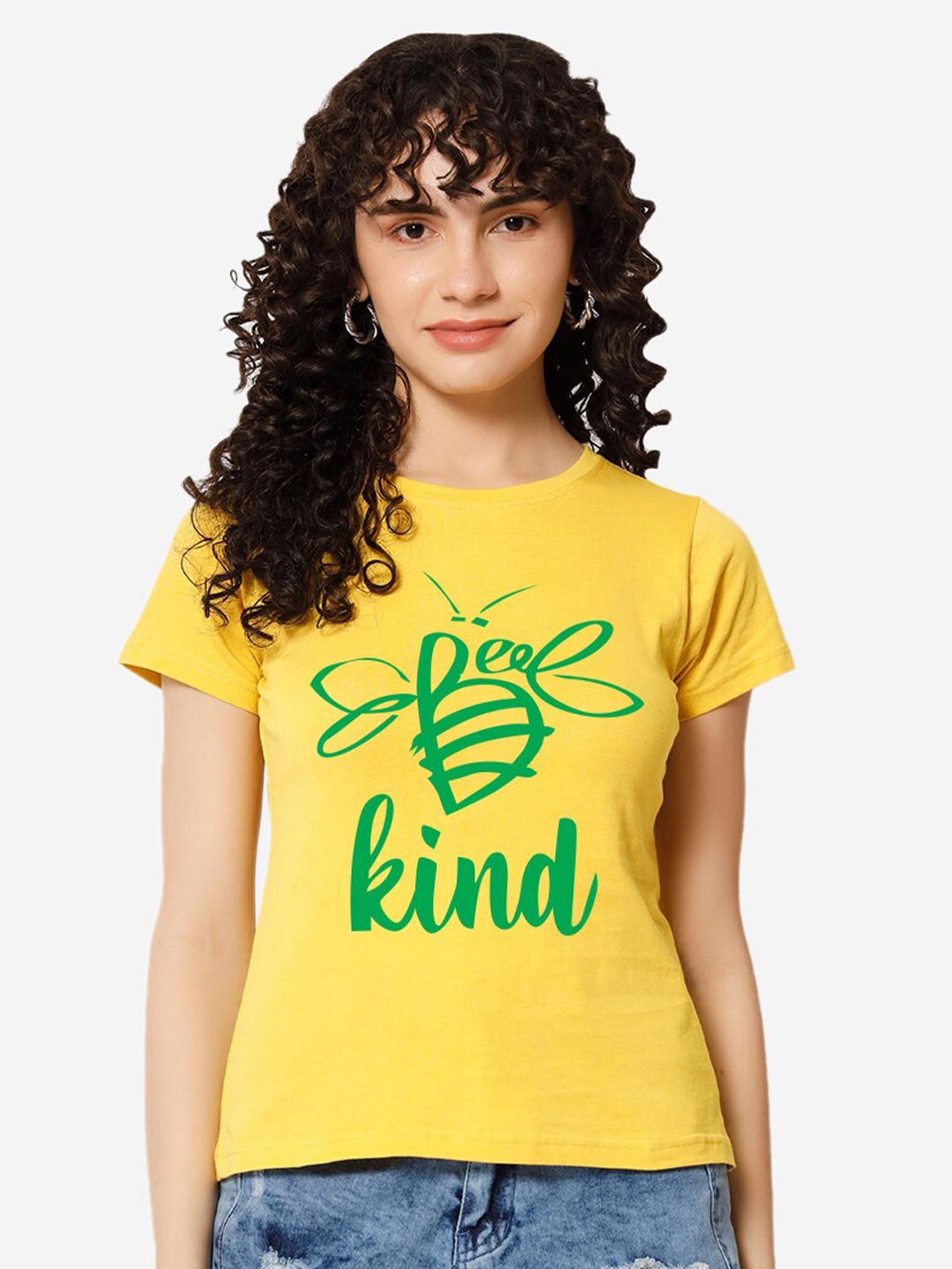 

XOXO Design Printed Pure Cotton T-shirt, Yellow