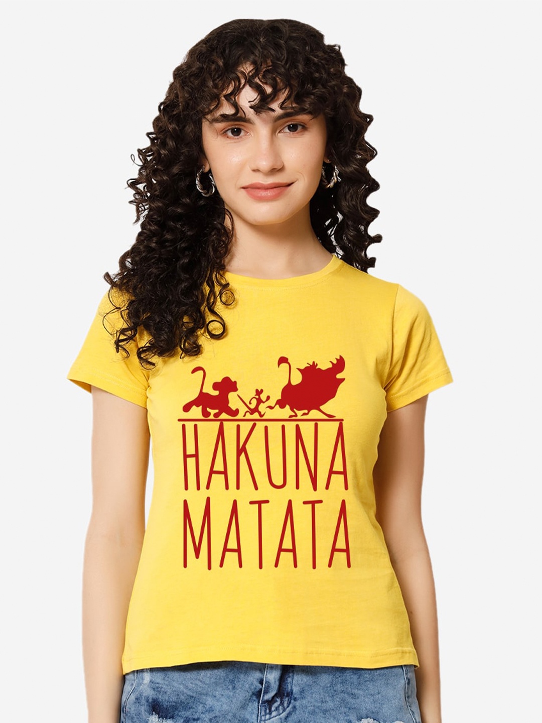 

XOXO Design Typography Printed Pure Cotton T-shirt, Yellow