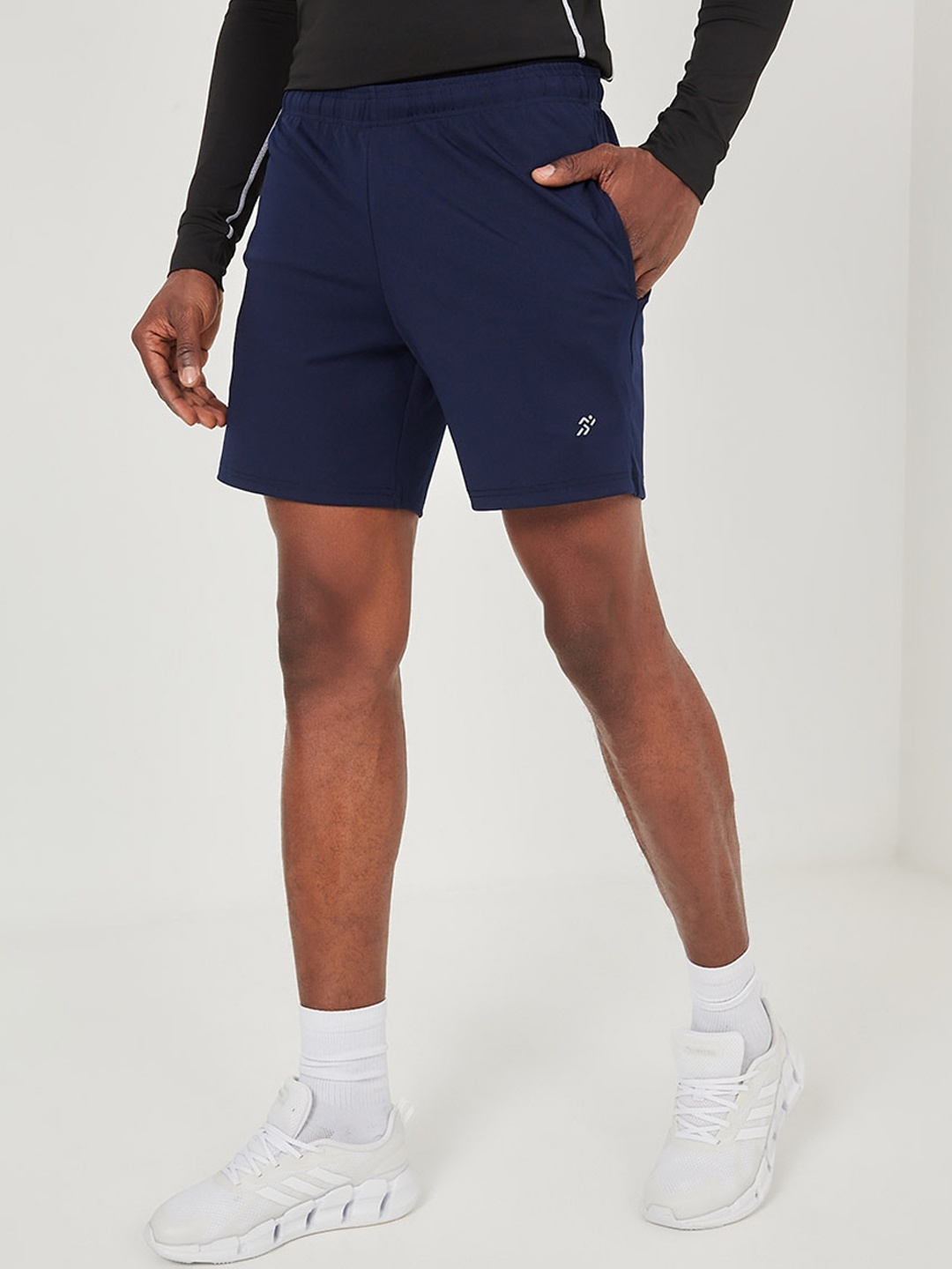 

Styli Men Mid-rise Knitted Training Shorts, Blue