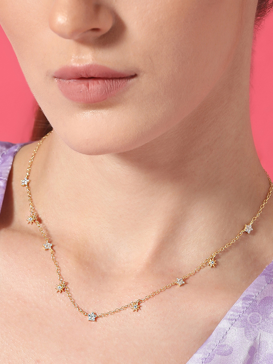 

Zavya Gold-Toned Sterling Silver Gold-Plated Necklace