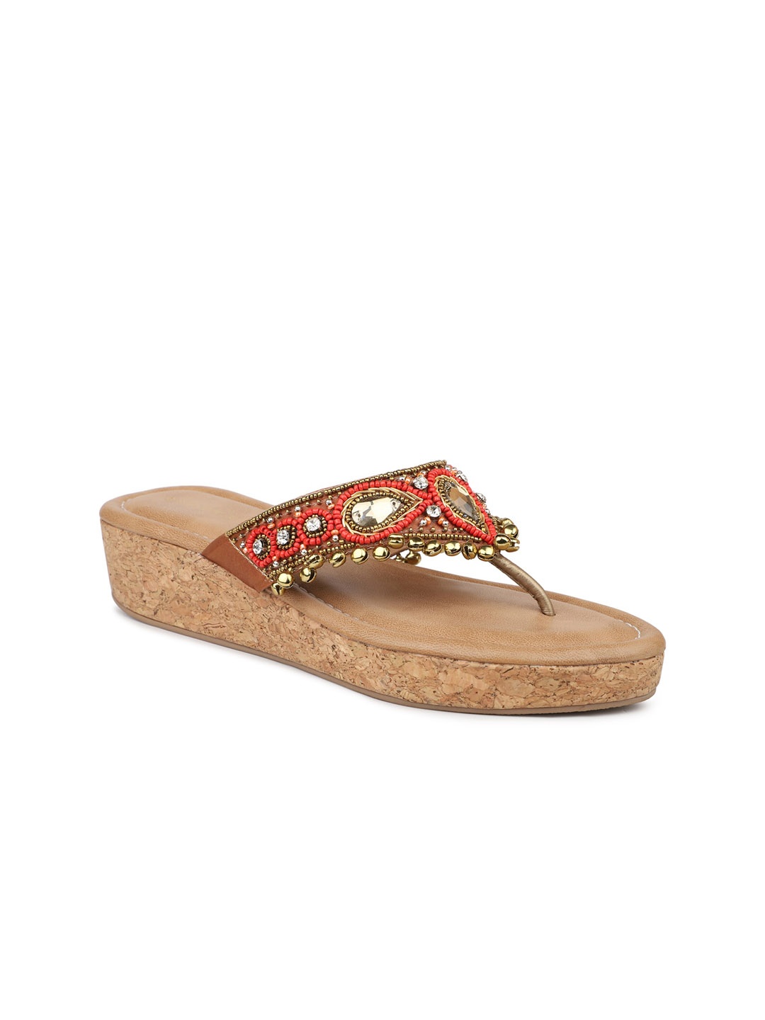 

DESIGN CREW Embellished Flatform Heels, Bronze