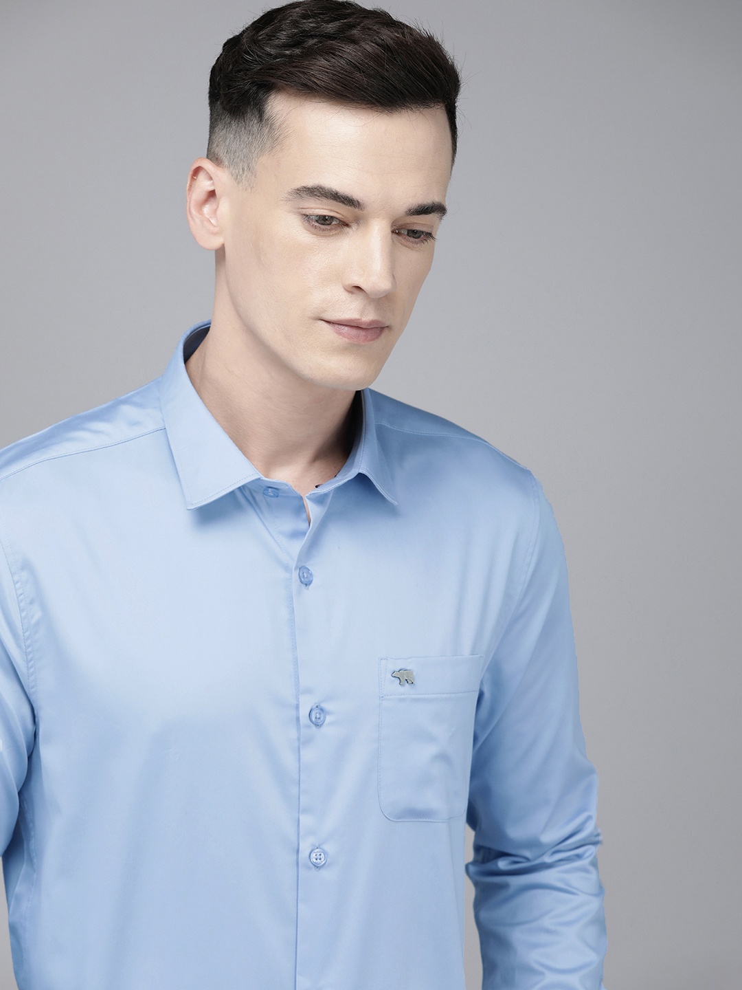 

THE BEAR HOUSE Slim Fit Ardor Edition Opaque Formal Shirt, Blue