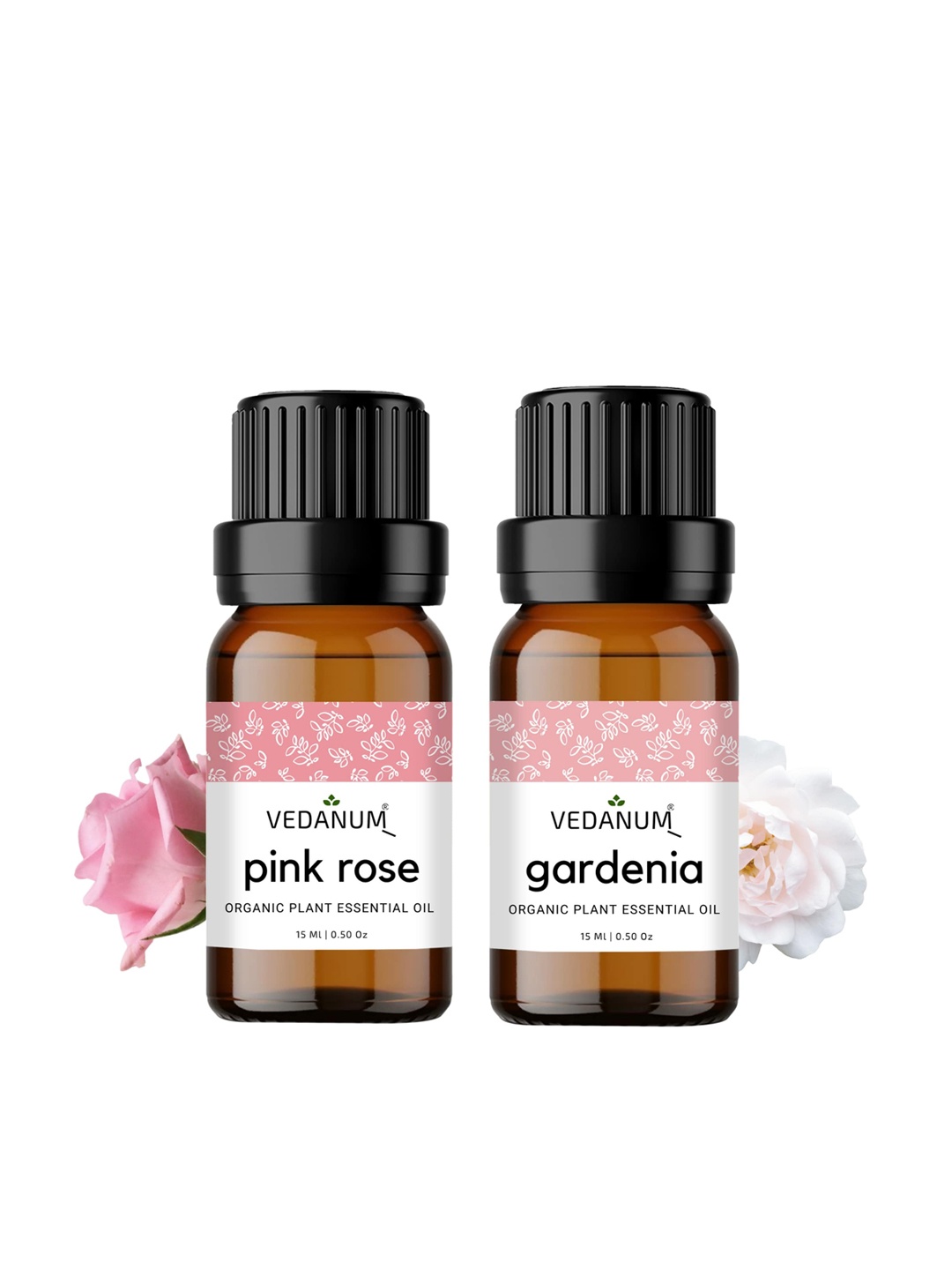 

VEDANUM 2-Pcs Transparent Rose & Gardenia Aroma Oils