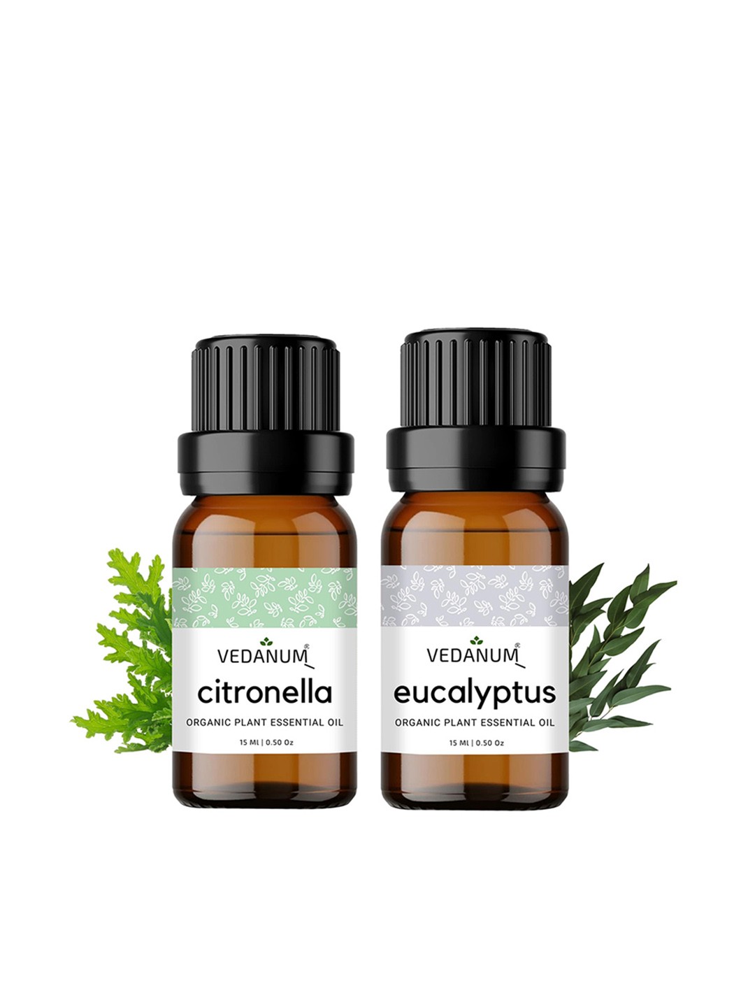 

VEDANUM 2 Pcs Transparent Eucalyptus & Citronella Essential Oil
