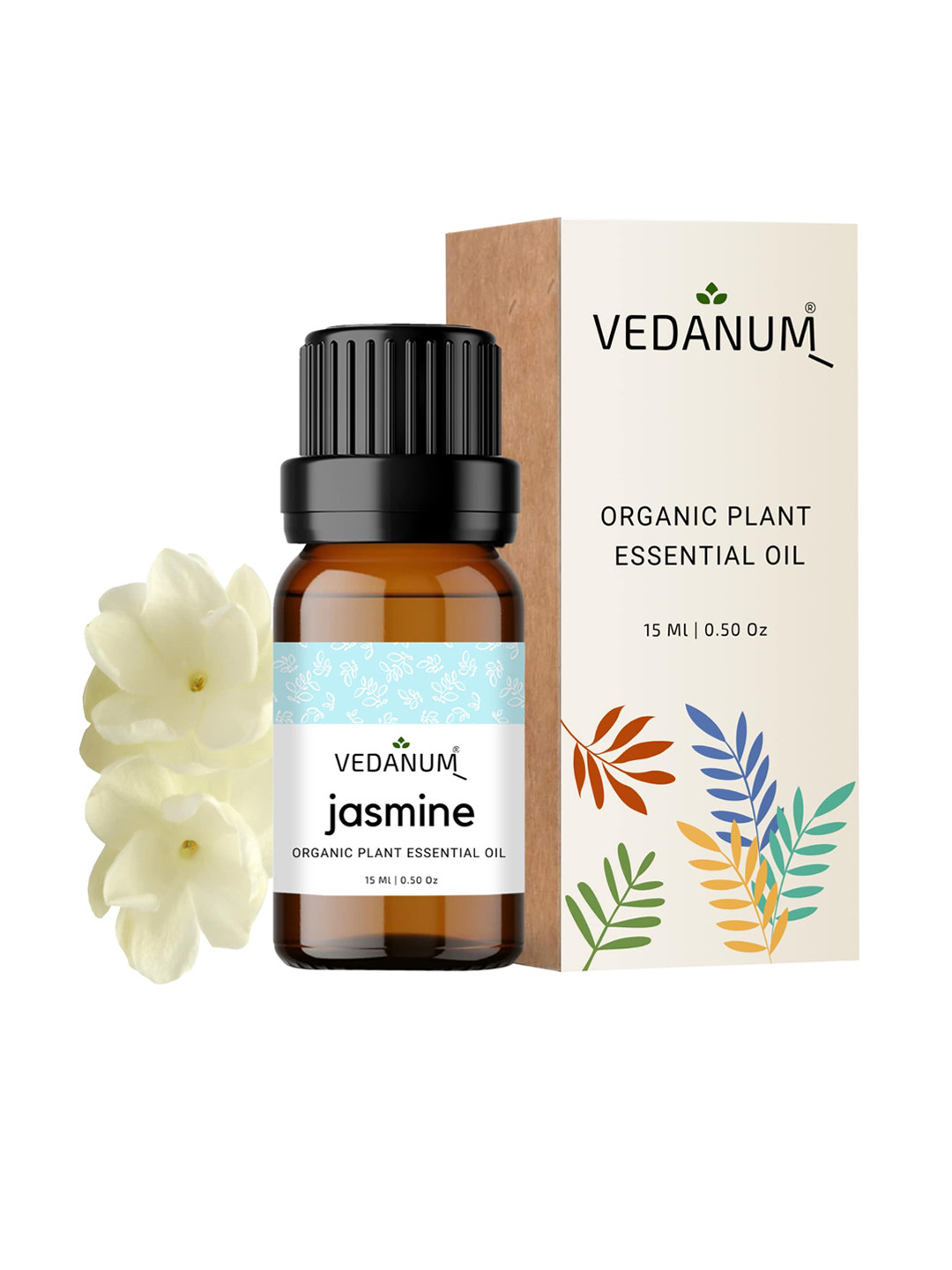 

VEDANUM Jasmine Organic Plant Essential Oil - 15 ml, Transparent