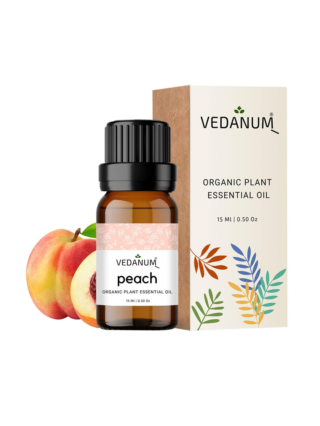 

VEDANUM Peach Organic Plant Essential Oil - 15 ml, Transparent