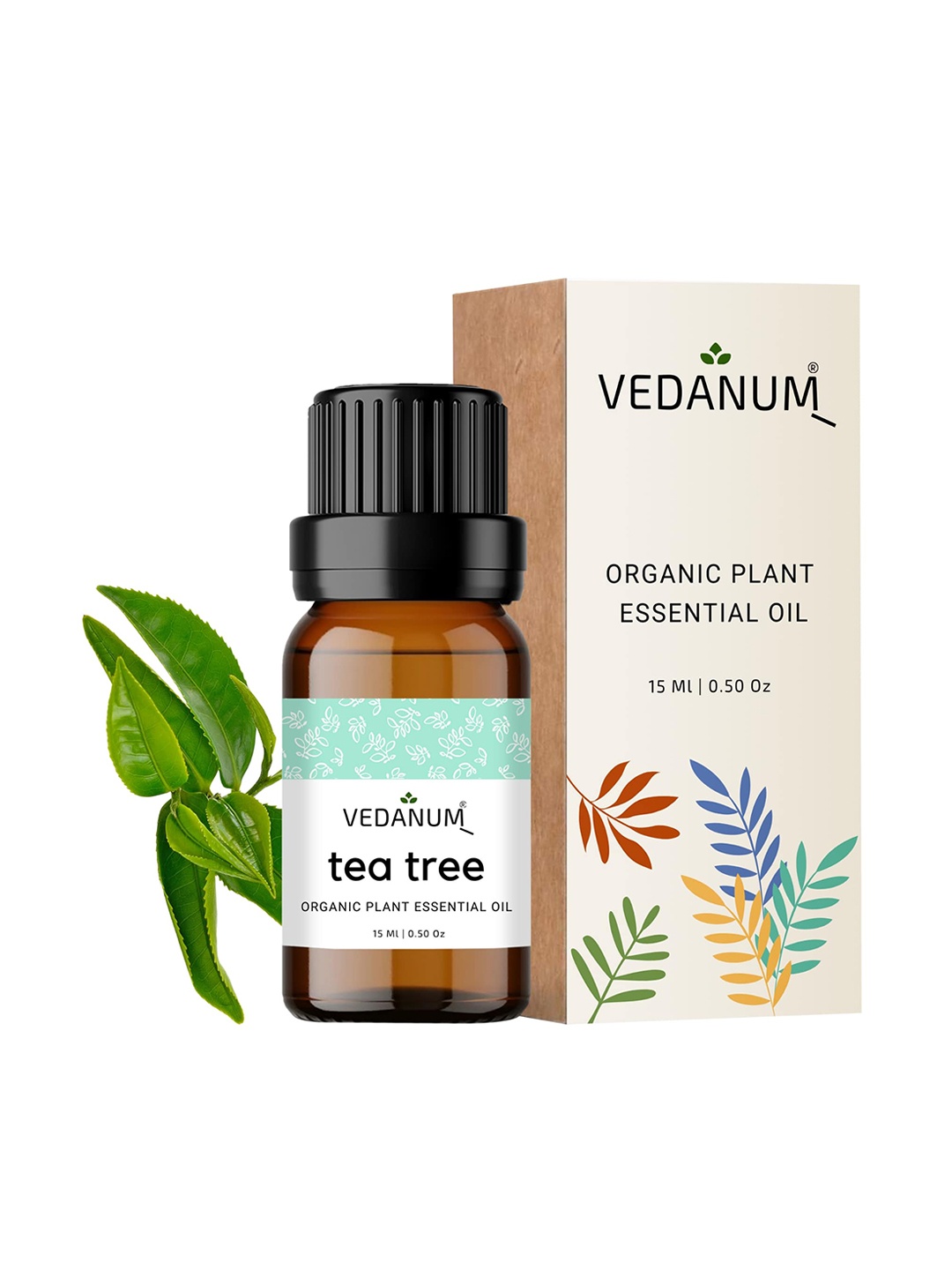 

VEDANUM Tea Tree Organic Plant Essential Oil - 15 ml, Brown