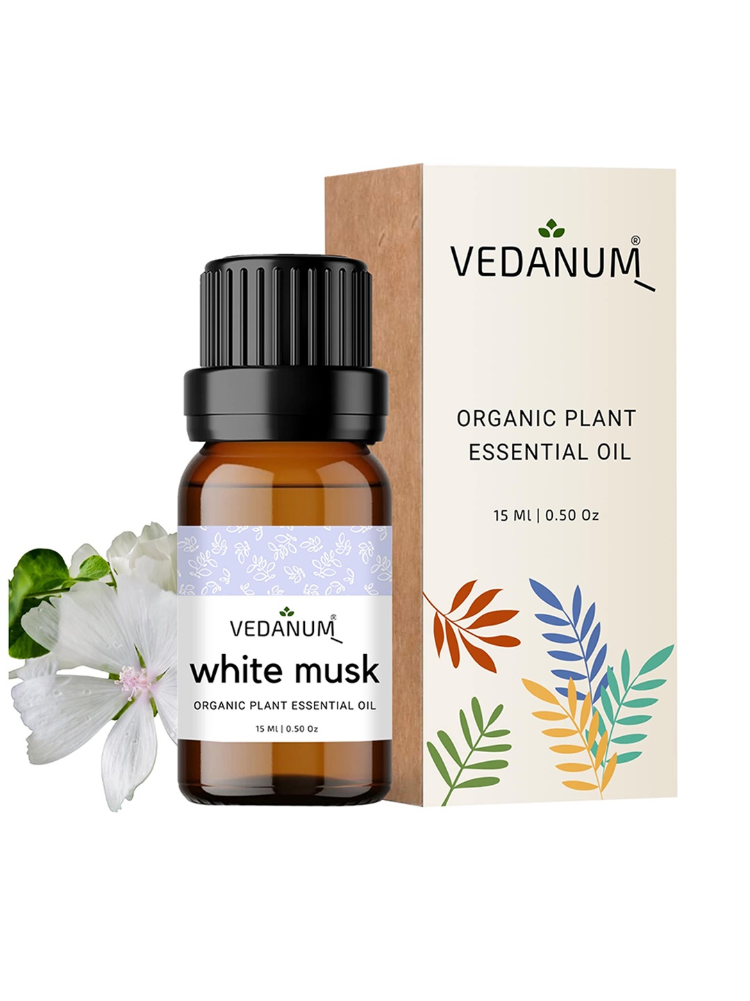 

VEDANUM White Musk Organic Plant Essential Oil - 15ml, Brown
