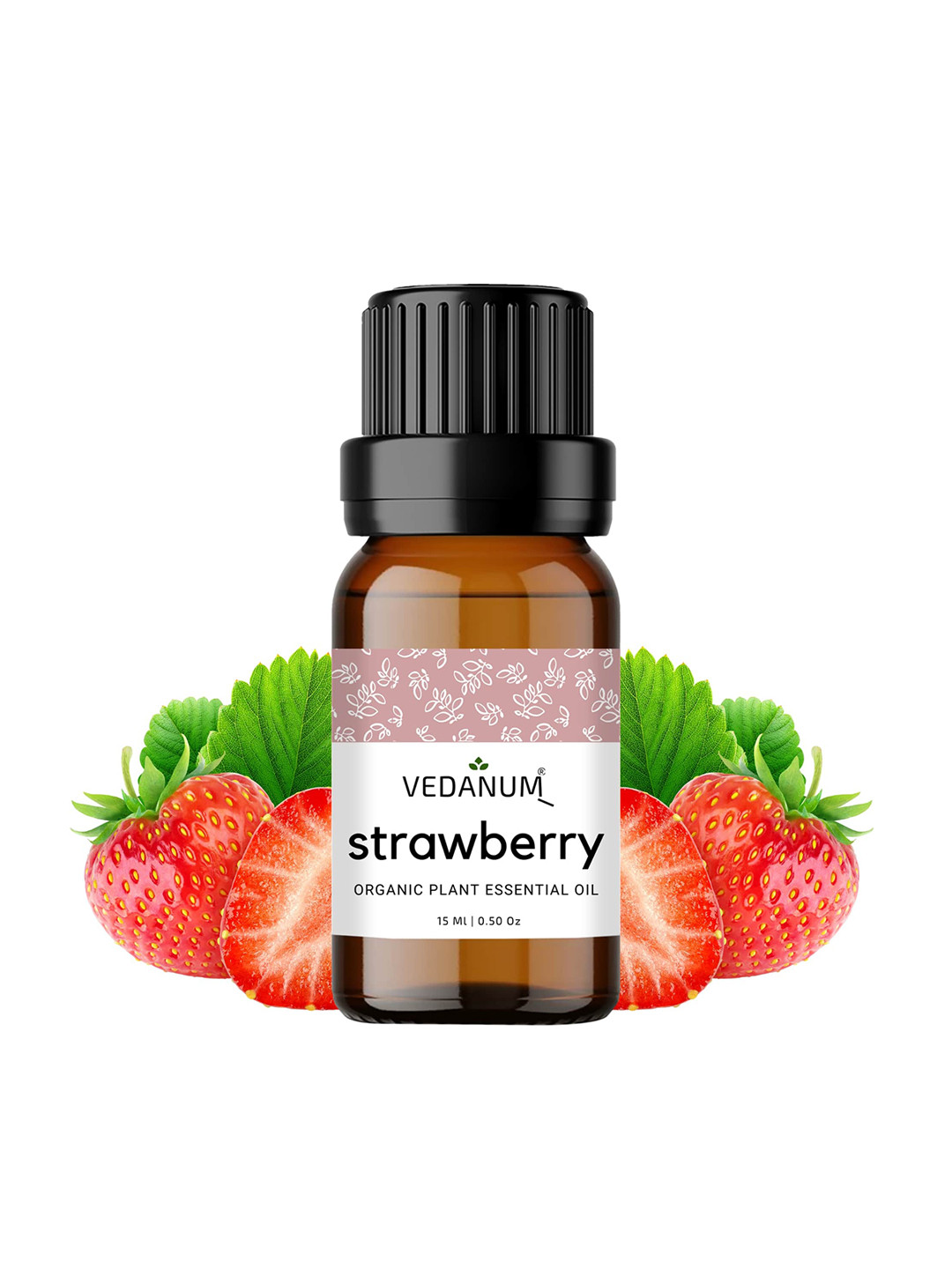 

VEDANUM Strawberry Organic Plant Essential Oil - 15ml, Brown