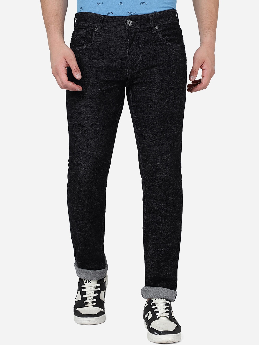 

Greenfibre Men Slim Fit Stretchable Cotton Jeans, Black