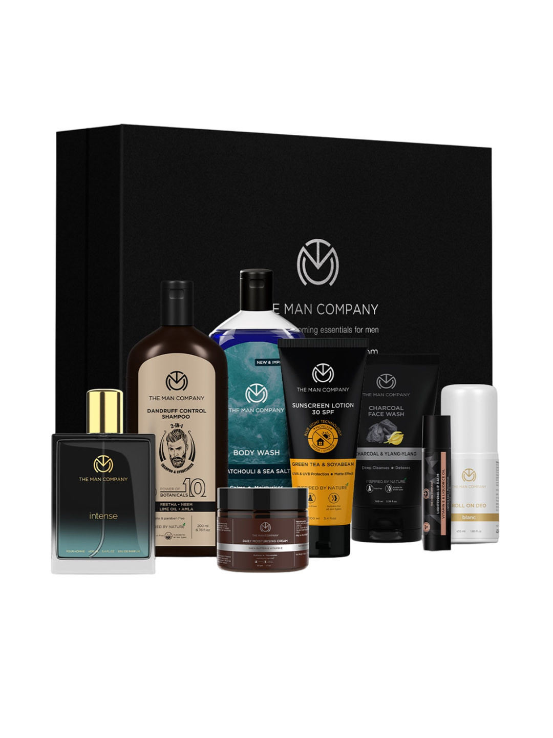 

THE MAN COMPANY Set of 8 Bath & Body Gift Set, White