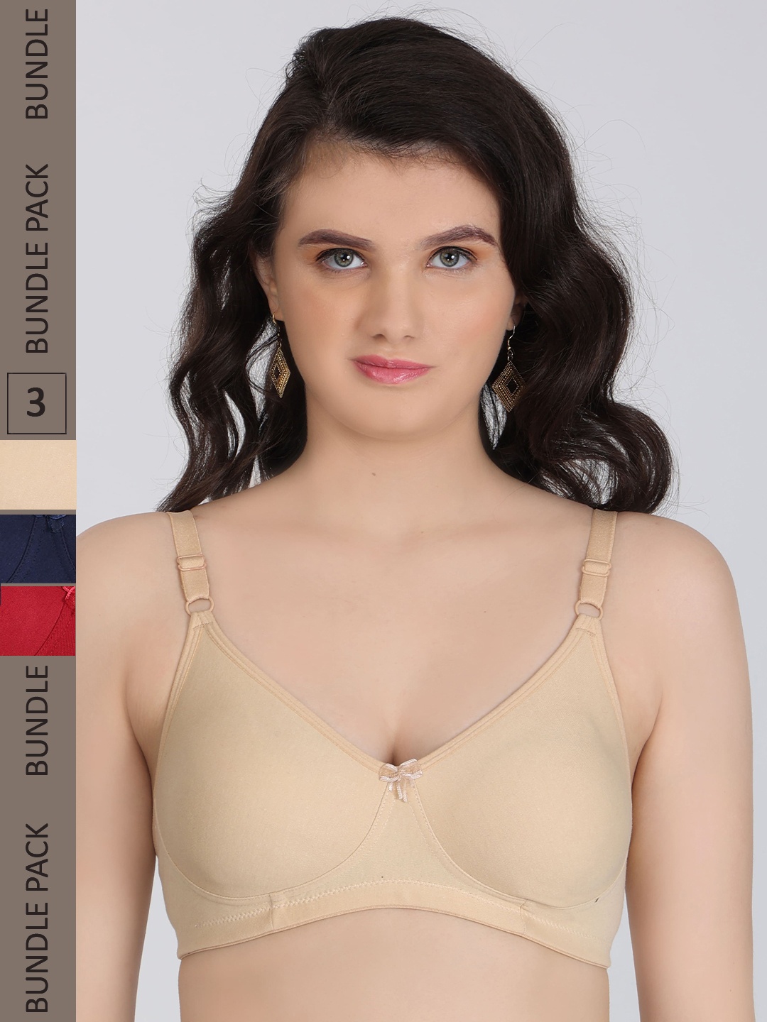 

Innocence Blue & Beige Bra Full Coverage