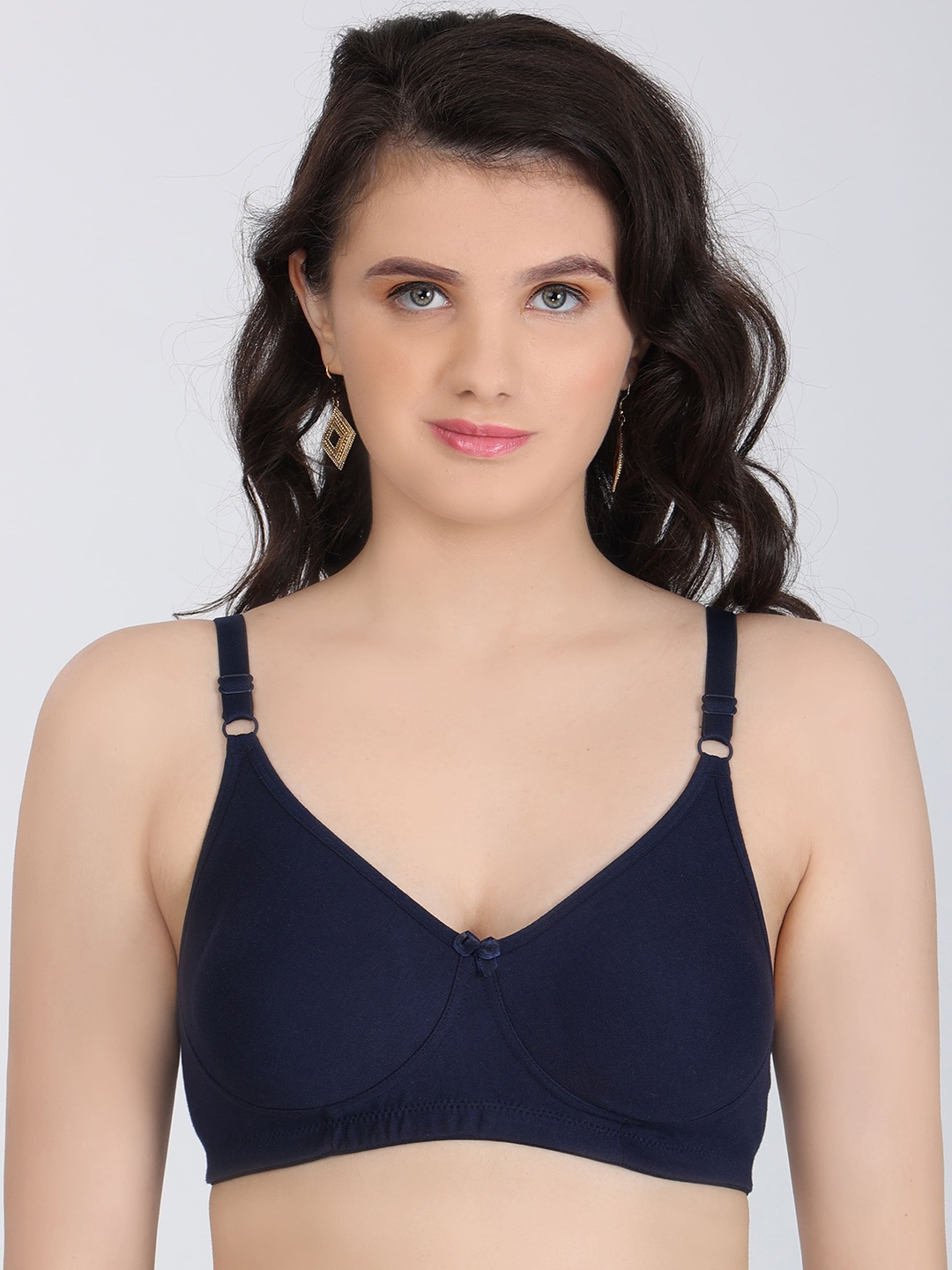 

Innocence Full Coverage All Day Comfort Seamless Everyday Bra, Navy blue