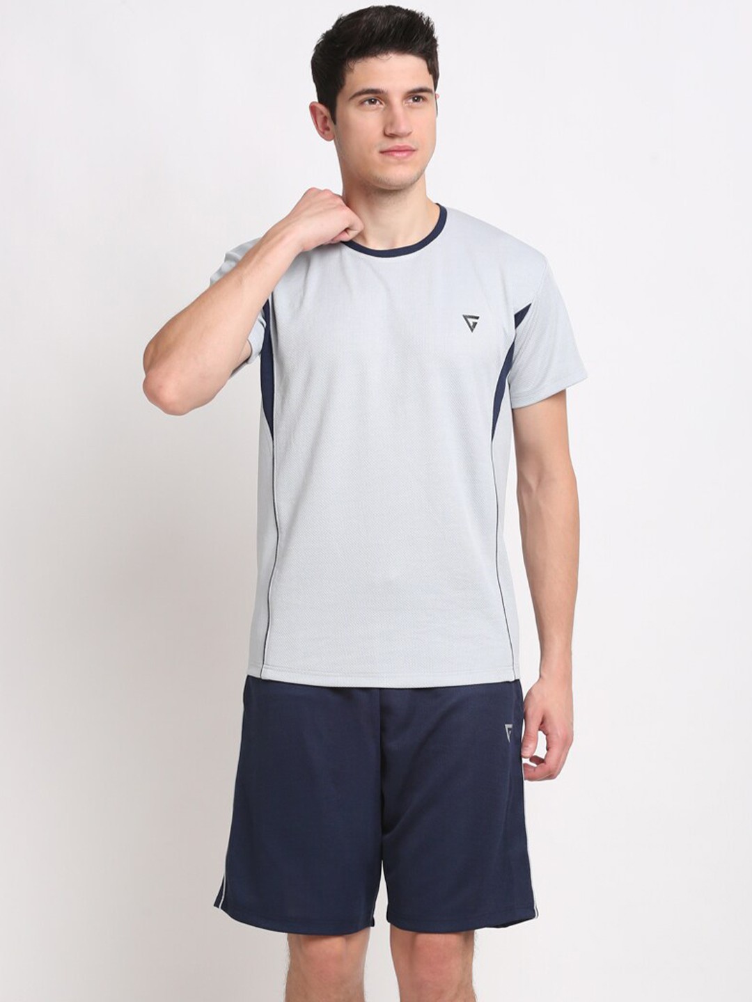 

GRIFFEL Knitted T-shirt With Shorts Tracksuits, Grey