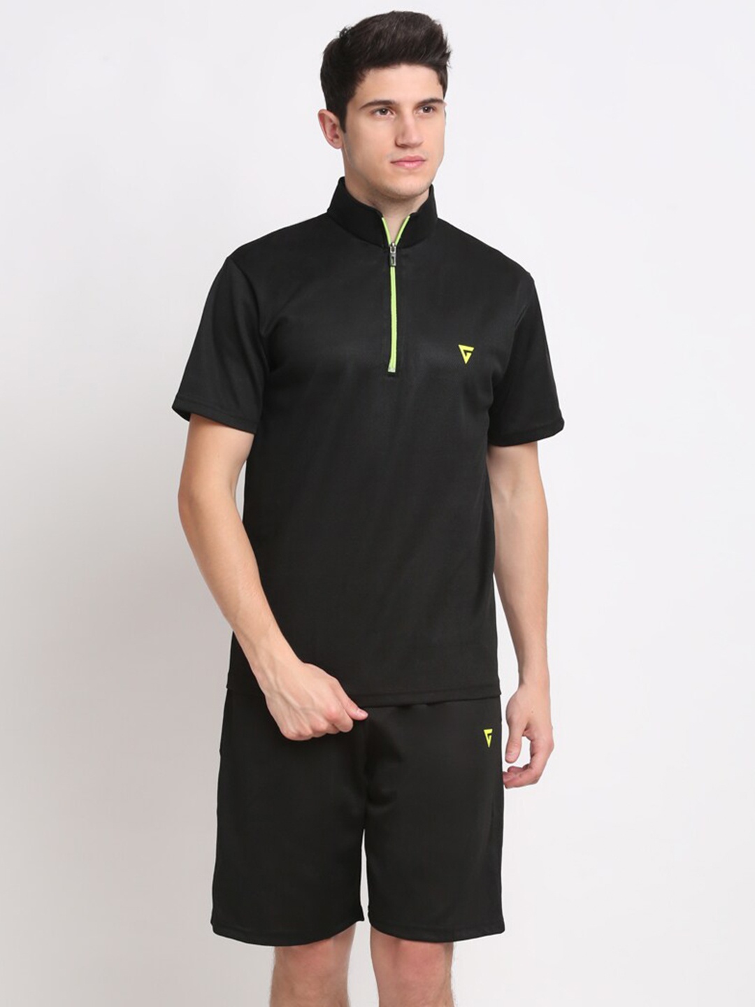 

GRIFFEL Knitted T-shirt With Shorts Tracksuits, Black