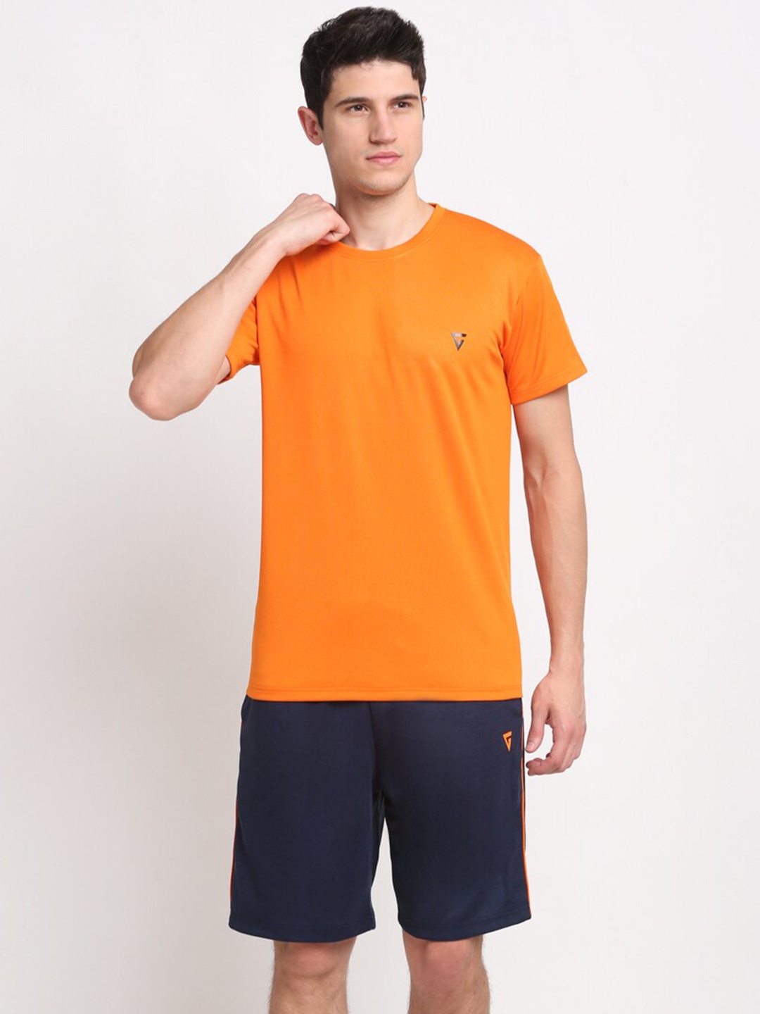 

GRIFFEL Knitted T-shirt With Shorts Tracksuits, Orange
