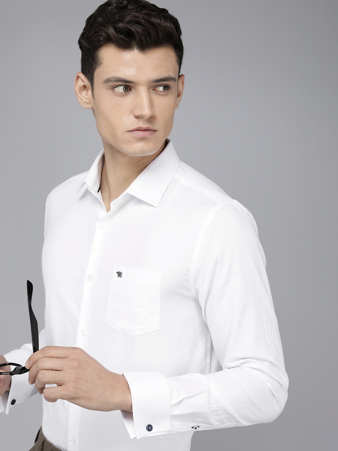 

THE BEAR HOUSE Slim Fit Ardor Edition Opaque Formal Shirt, White