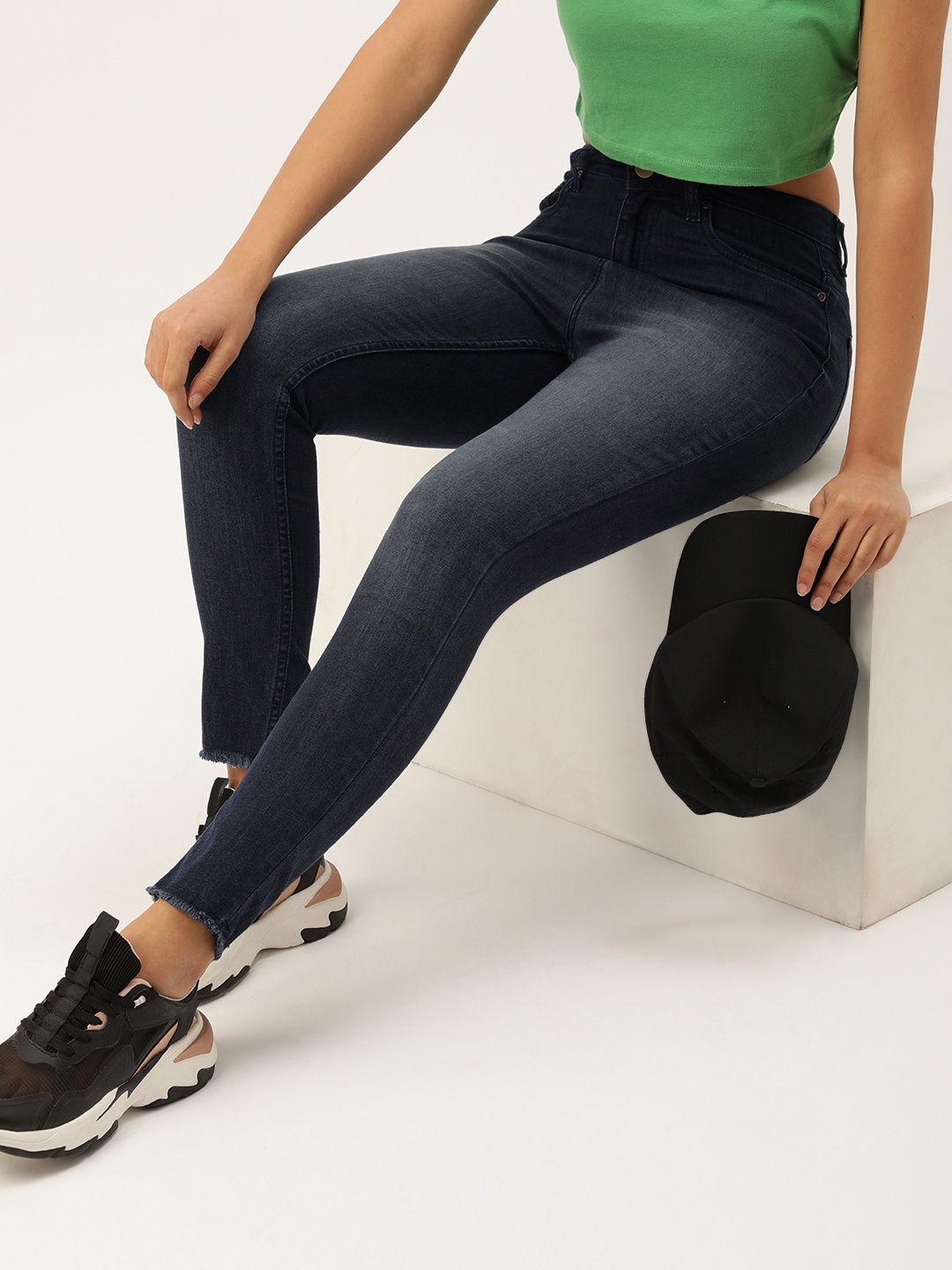 

Kook N Keech Women Slim Fit High-Rise Light Fade Stretchable Jeans, Blue