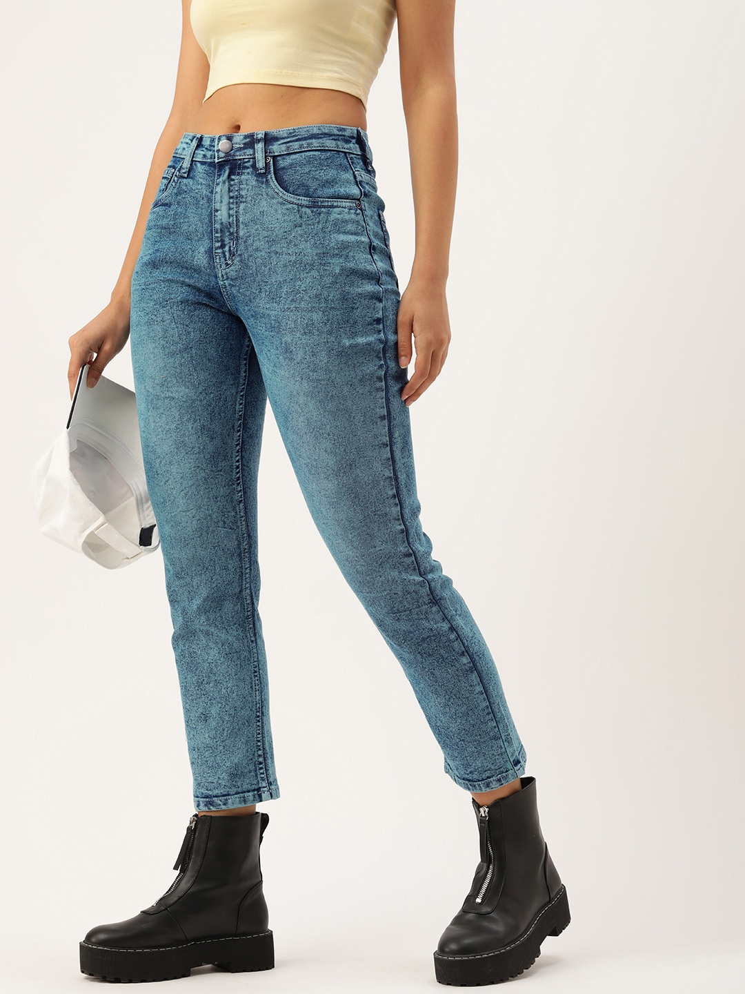 

Kook N Keech Women Blue Straight Fit Light Fade Stretchable Jeans