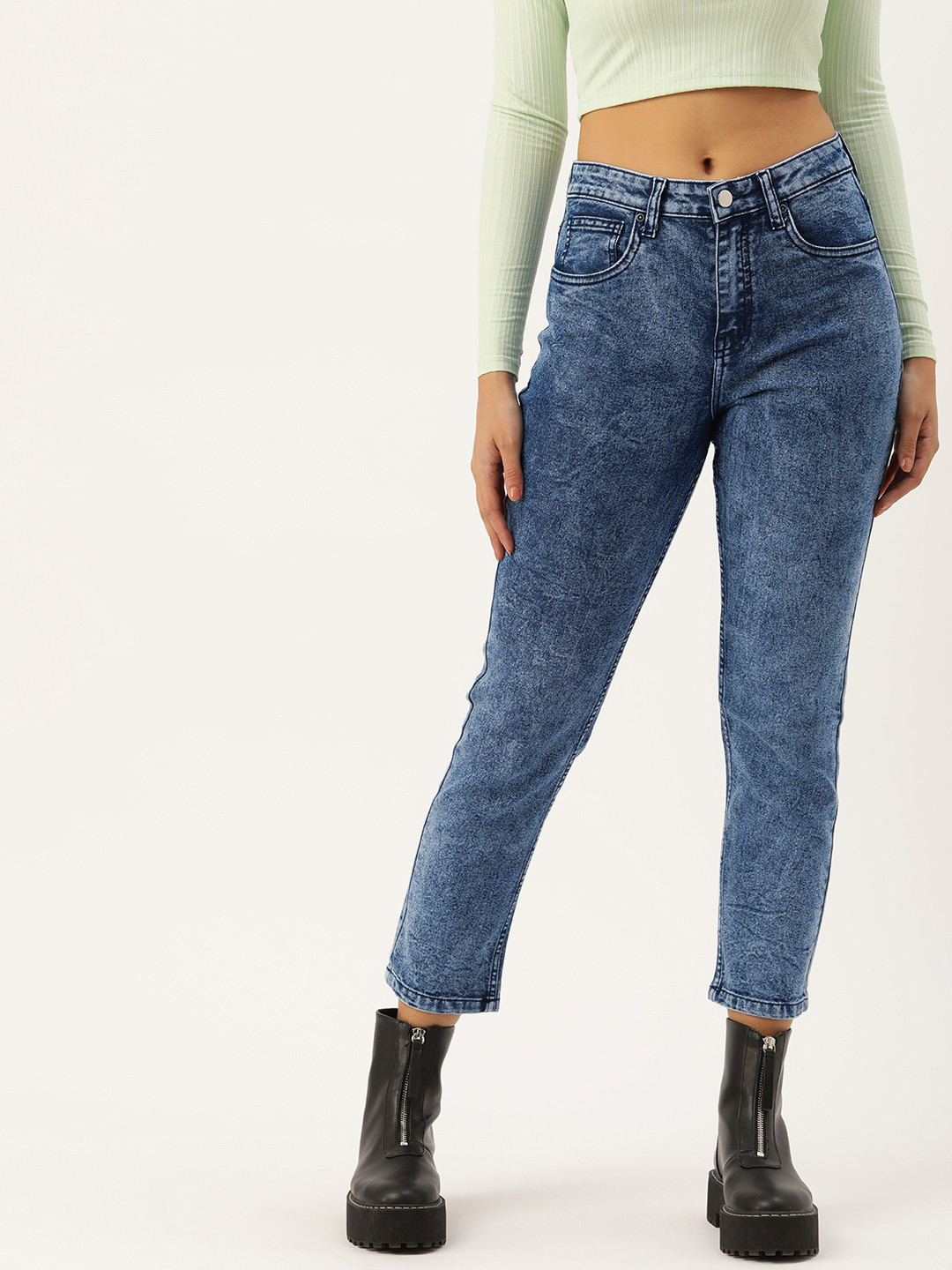

Kook N Keech Women Blue Straight Fit Stretchable Jeans