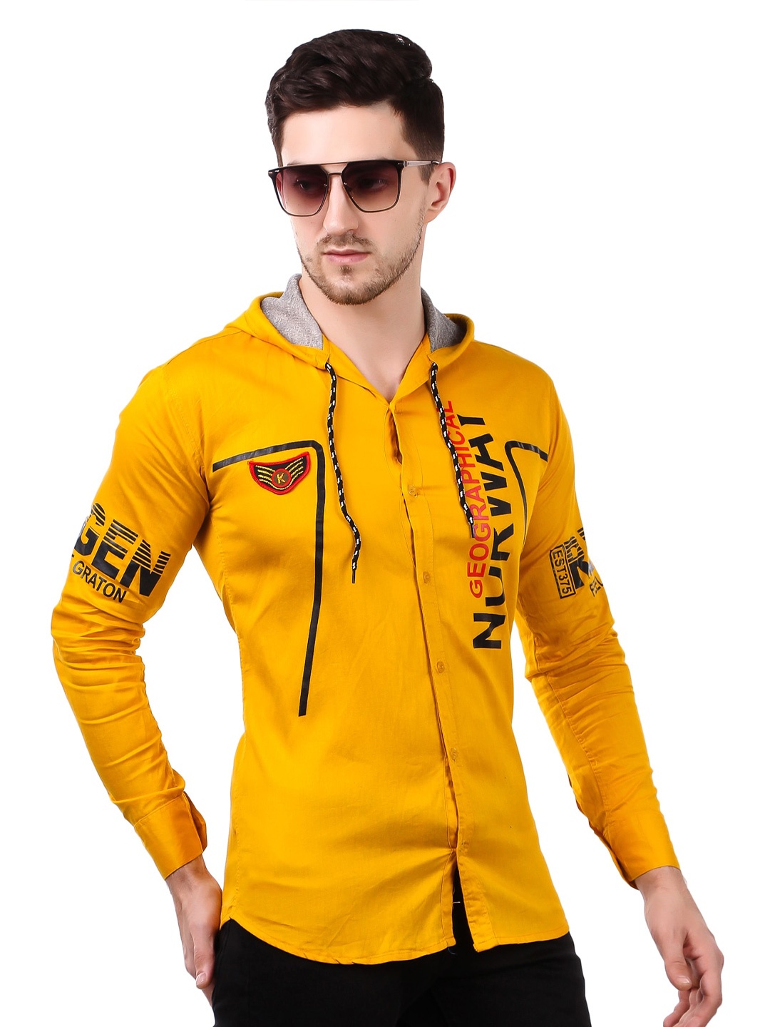 

PLUS 91 Men Yellow Standard Opaque Casual Shirt