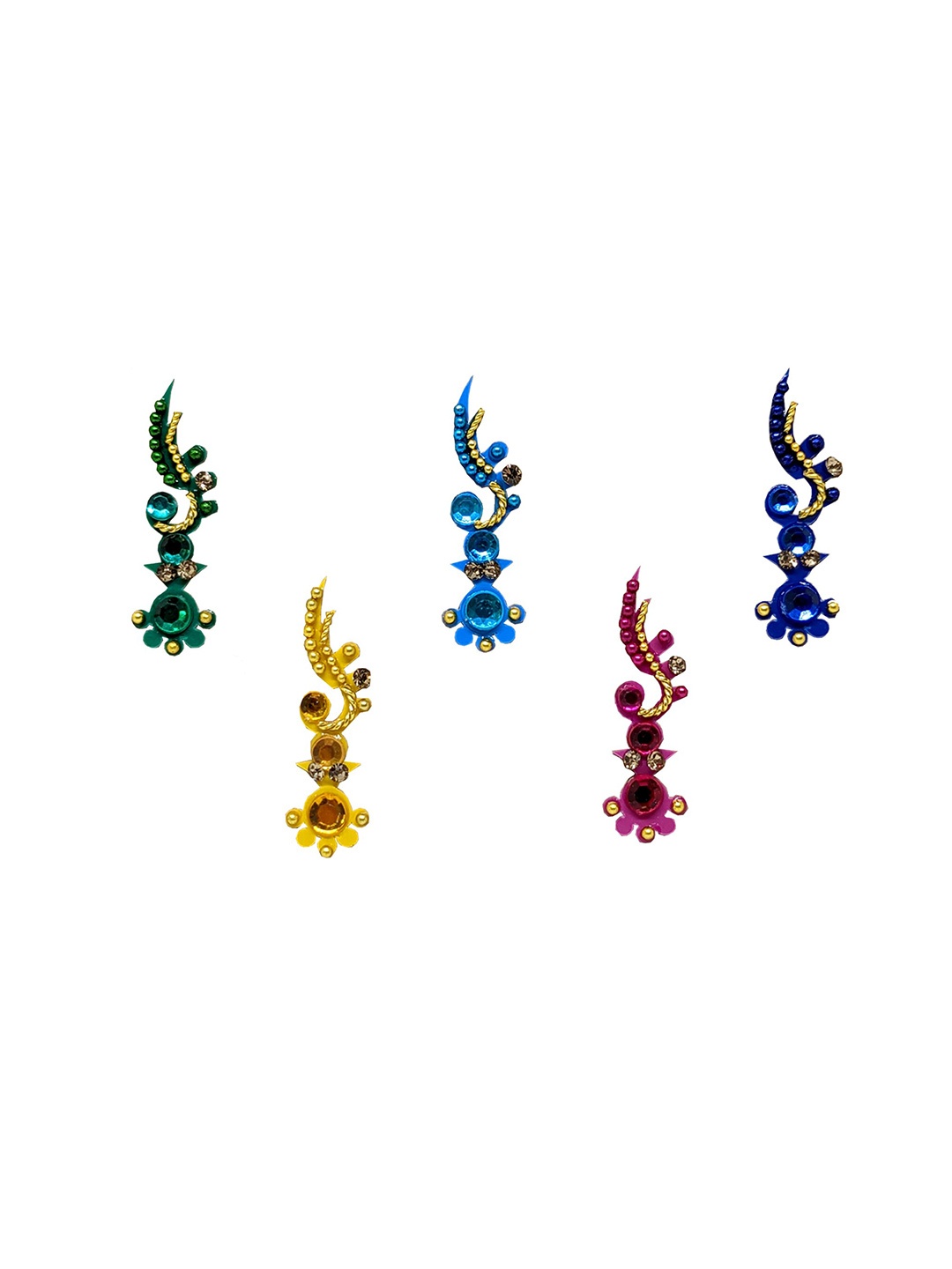 

Comet Busters Set of 5 Bindis - Multicoloured, Multi