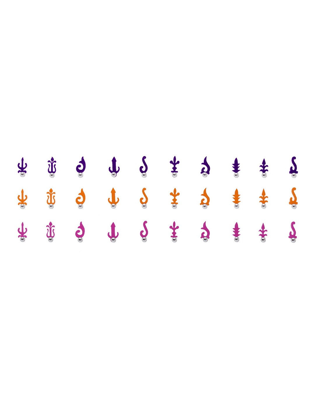 

Comet Busters 30 Pcs Reusable Designer Bindis, Purple