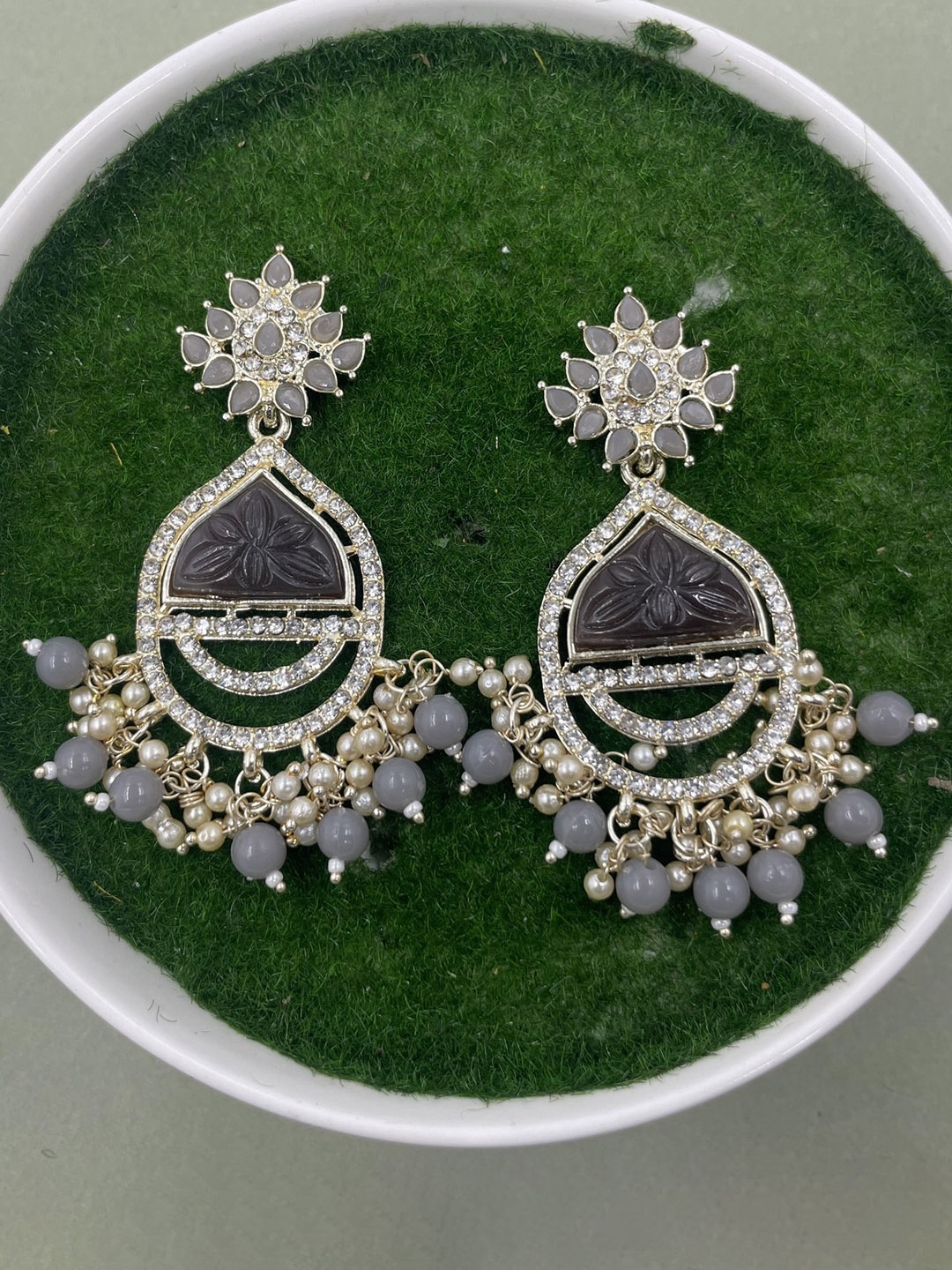 

Rhymee Gold-Plated Floral Drop Earrings