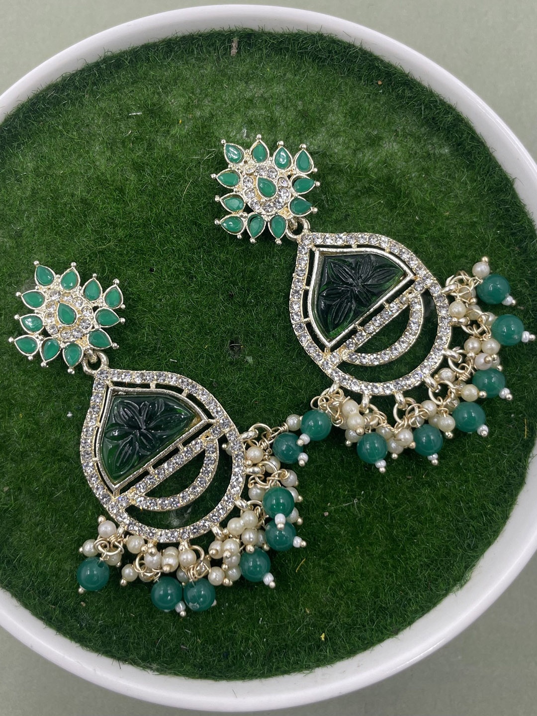 

Rhymee Gold-Plated Floral Drop Earrings