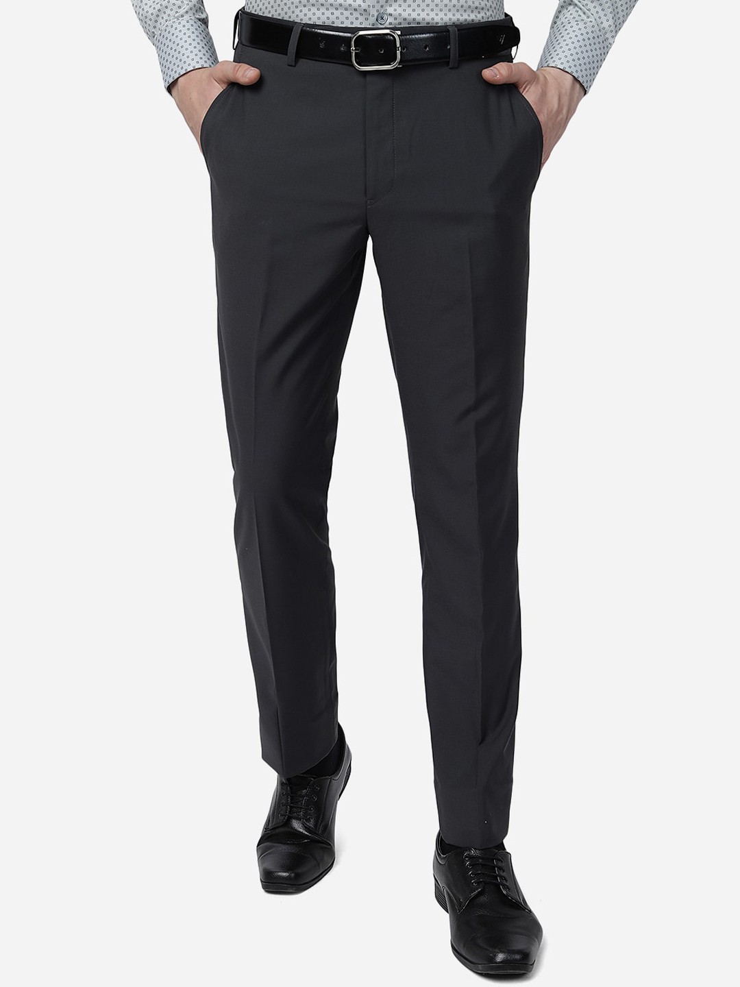 

Greenfibre Men Slim Fit Formal Trouser, Grey