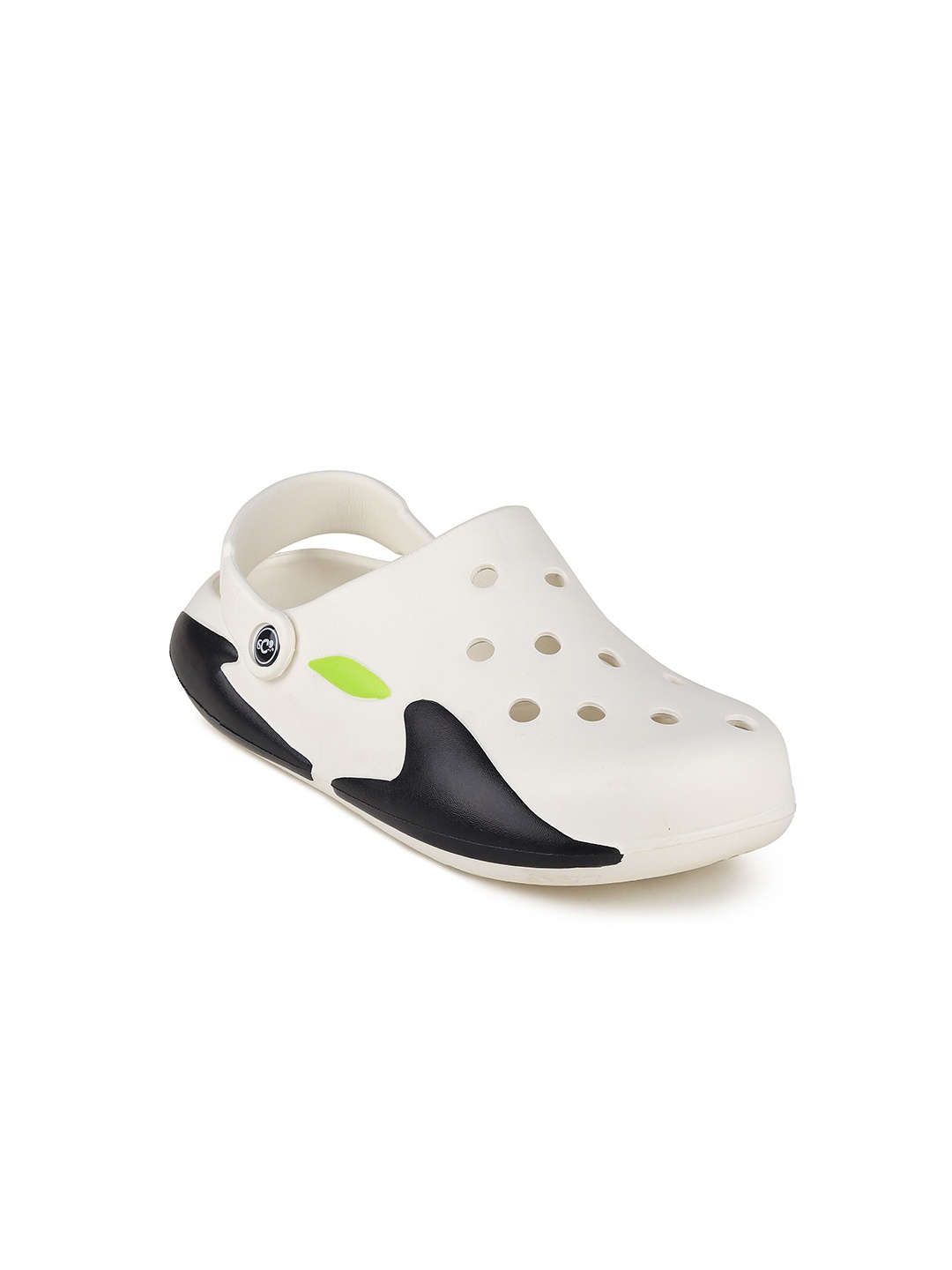 

CASSIEY Men Colourblocked Lightweight Croslite Clogs, Cream