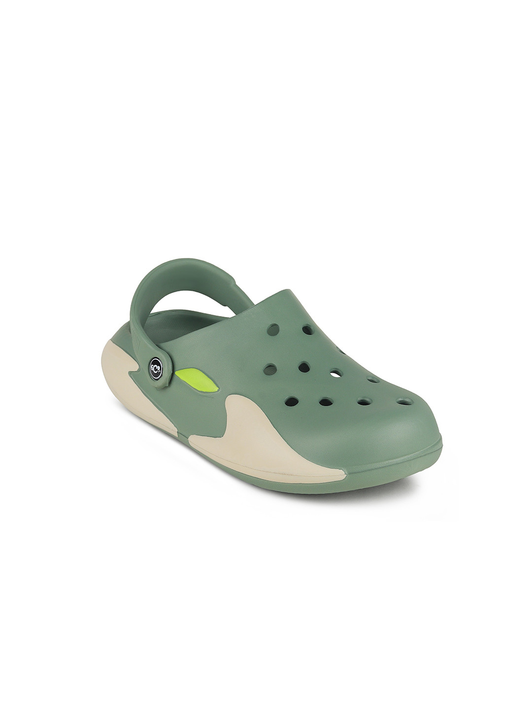 

CASSIEY Men Colourblocked Lightweight Croslite Clogs, Green