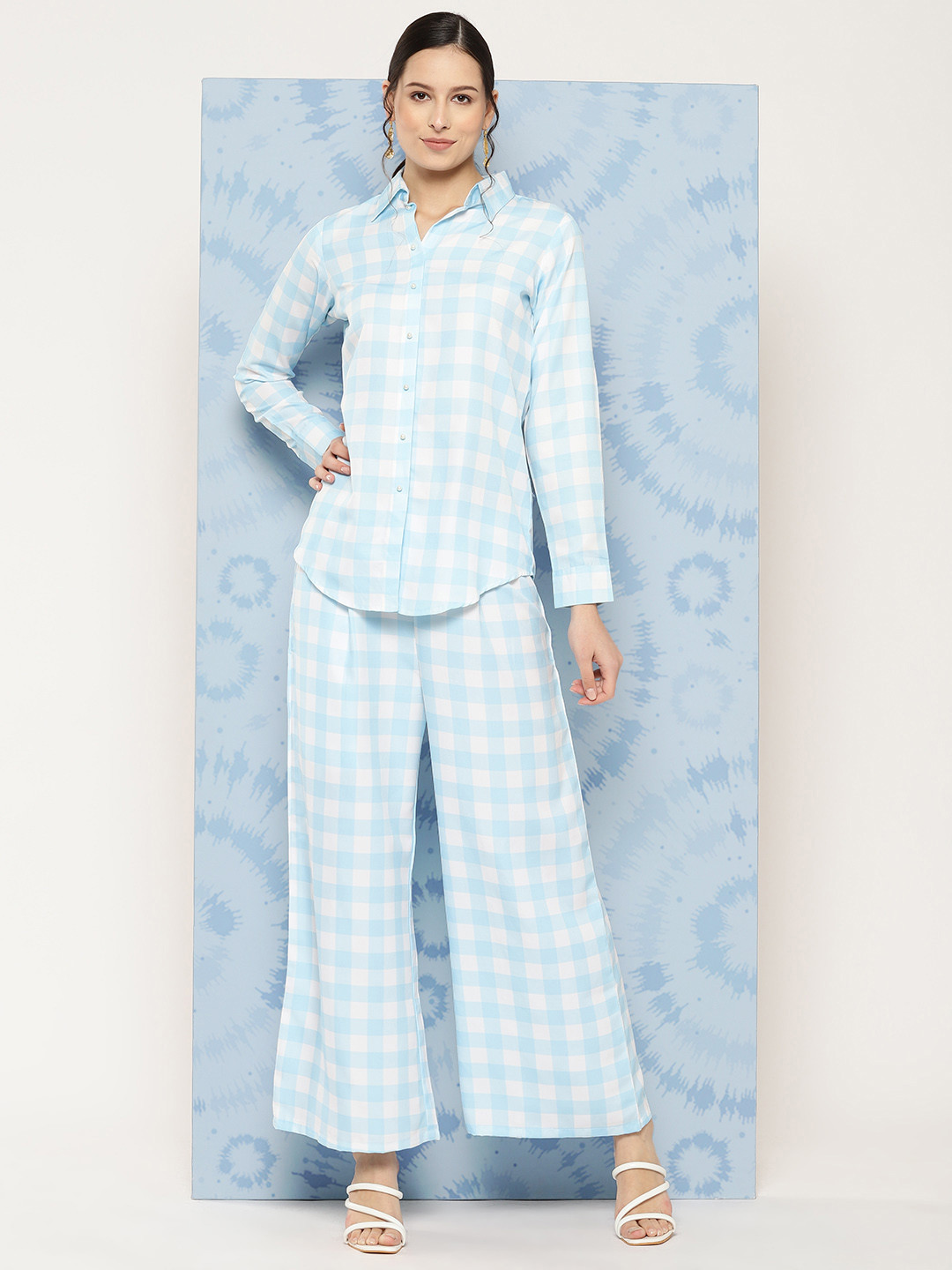 

Ahalyaa Checked Co-Ords, Blue