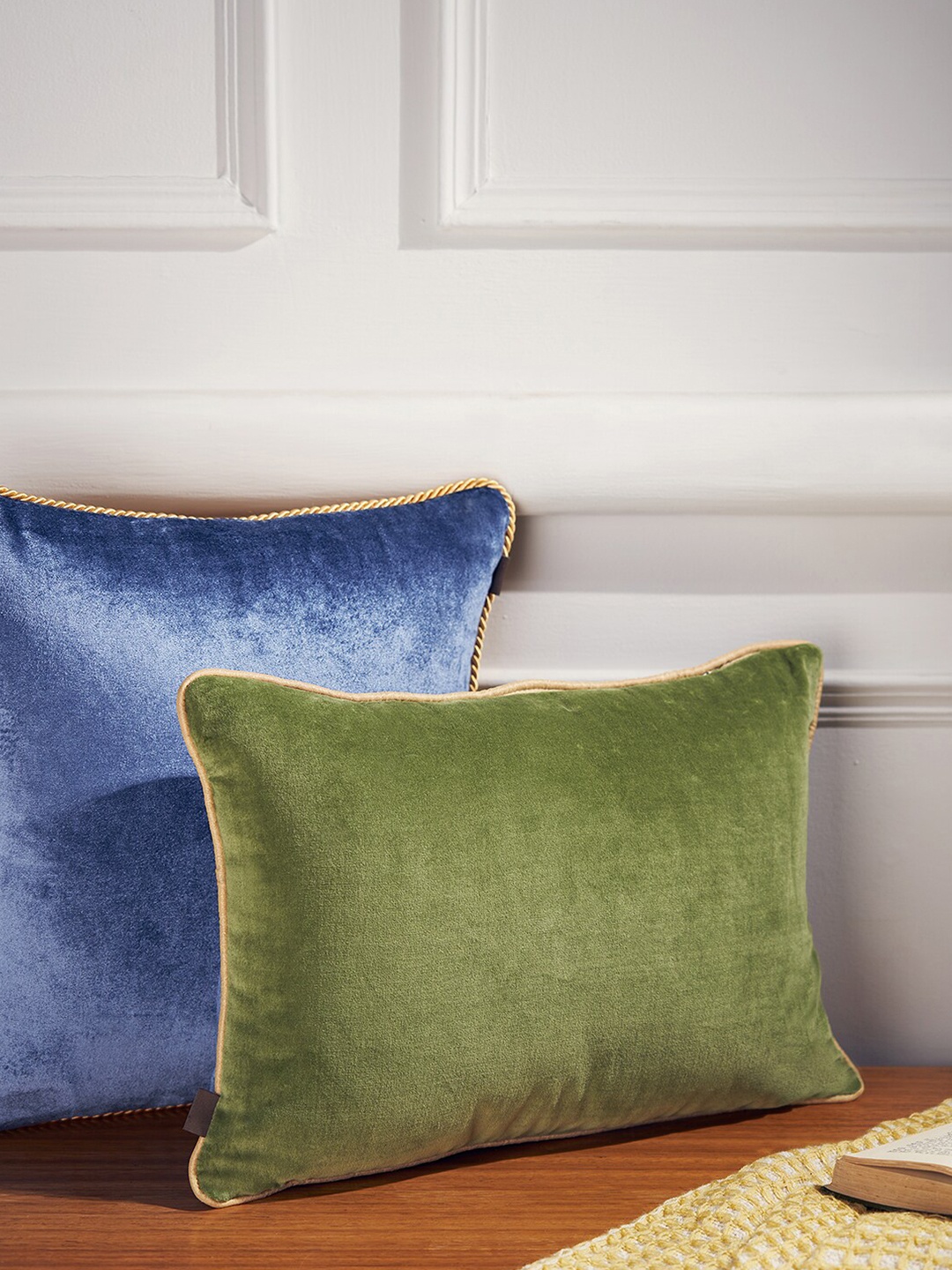 

Pure Home and Living Blue & Green Reversible Rectangle Cushion Covers