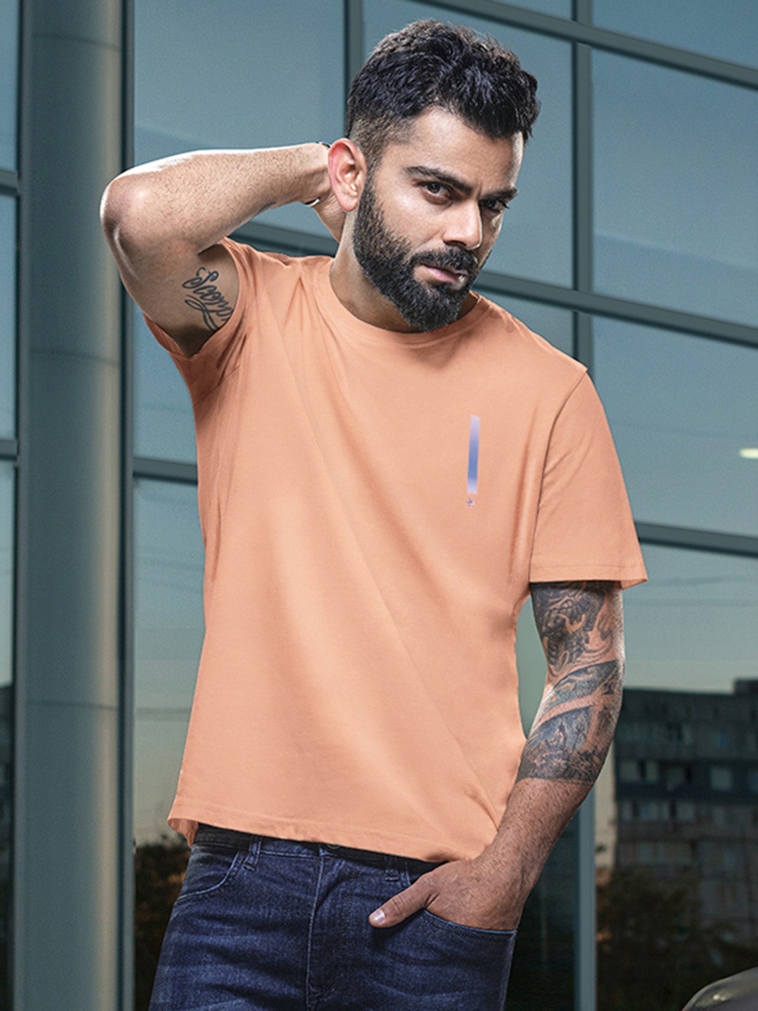 WROGN Comfort Fit T-shirt, Peach